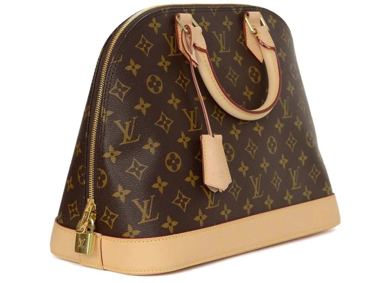 LOUIS VUITTON 2015 Coated Canvas Alma MM Bag rt $1,810 at 1stdibs