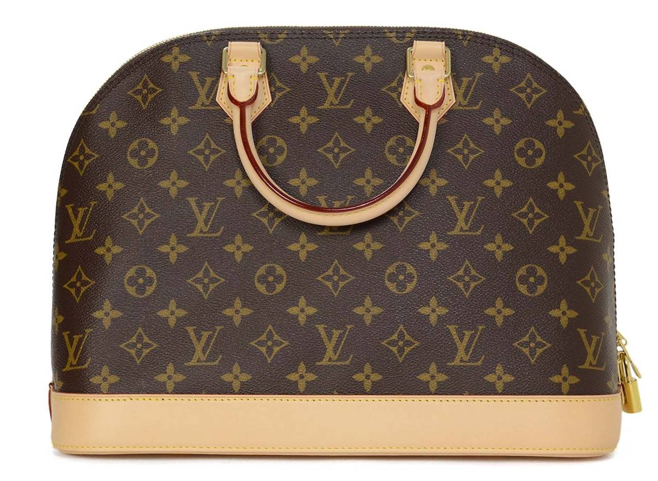 LOUIS VUITTON 2015 Coated Canvas Alma MM Bag rt $1, 810 In Excellent Condition In New York, NY