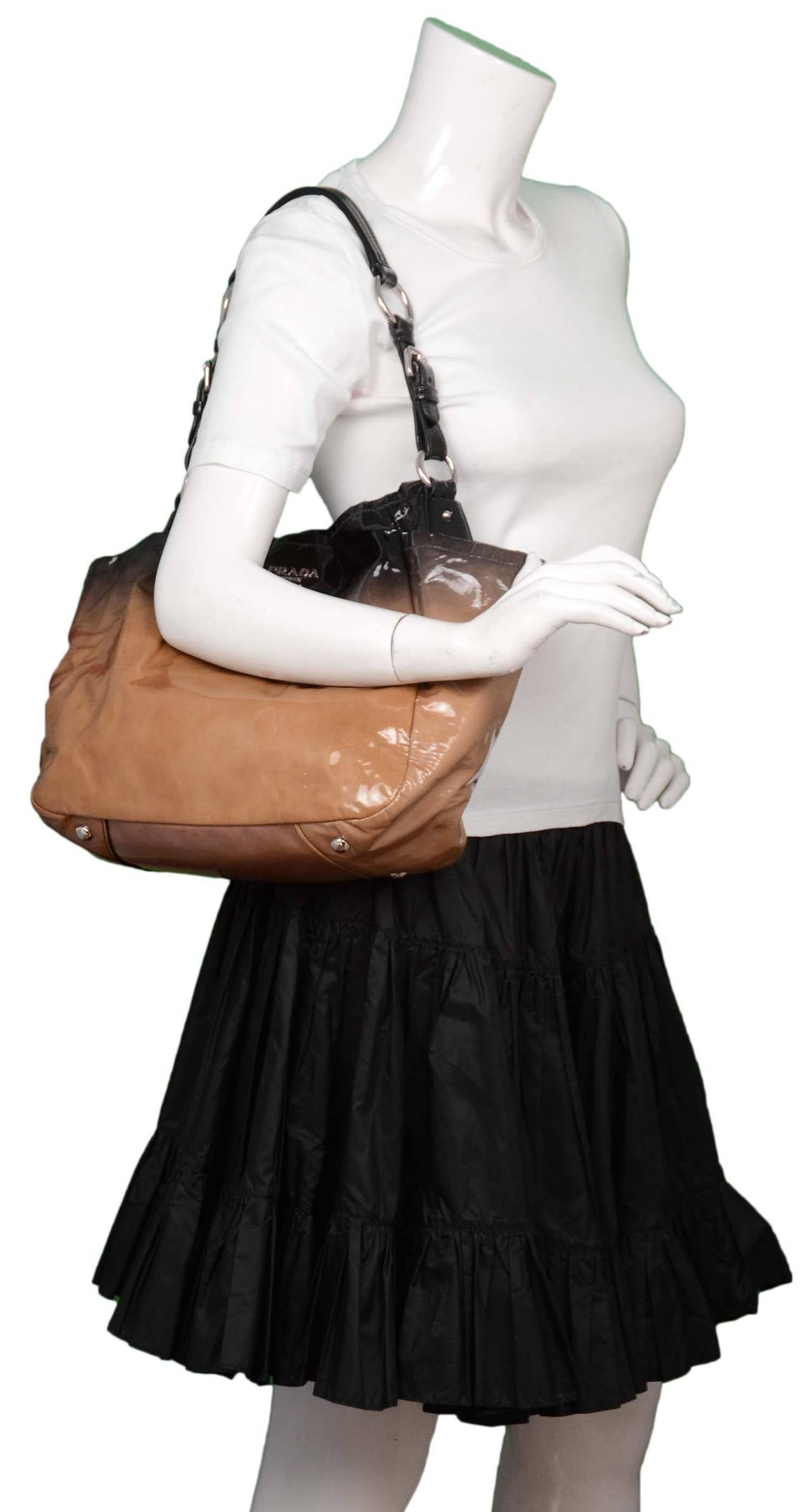 PRADA 2007 Nude to Black Ombre Vernice Sfumata Shoulder Bag rt $1, 965 3