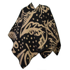 BURBERRY PRORSUM NWT Thisle Motif Wool Blanket Poncho Cape