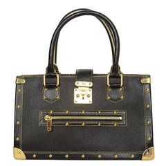LOUIS VUITTON 2004 Black Leather "Suhali Le Fableux" Bag GHW rt $4, 400