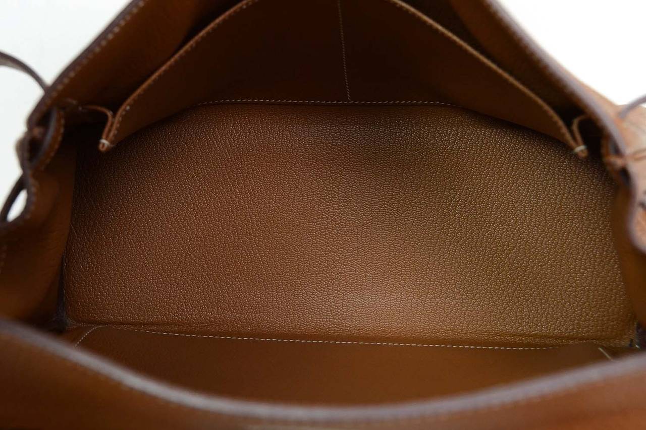 HERMES 2011 Gold Clemence Leather Kelly Bag 32 cm 3