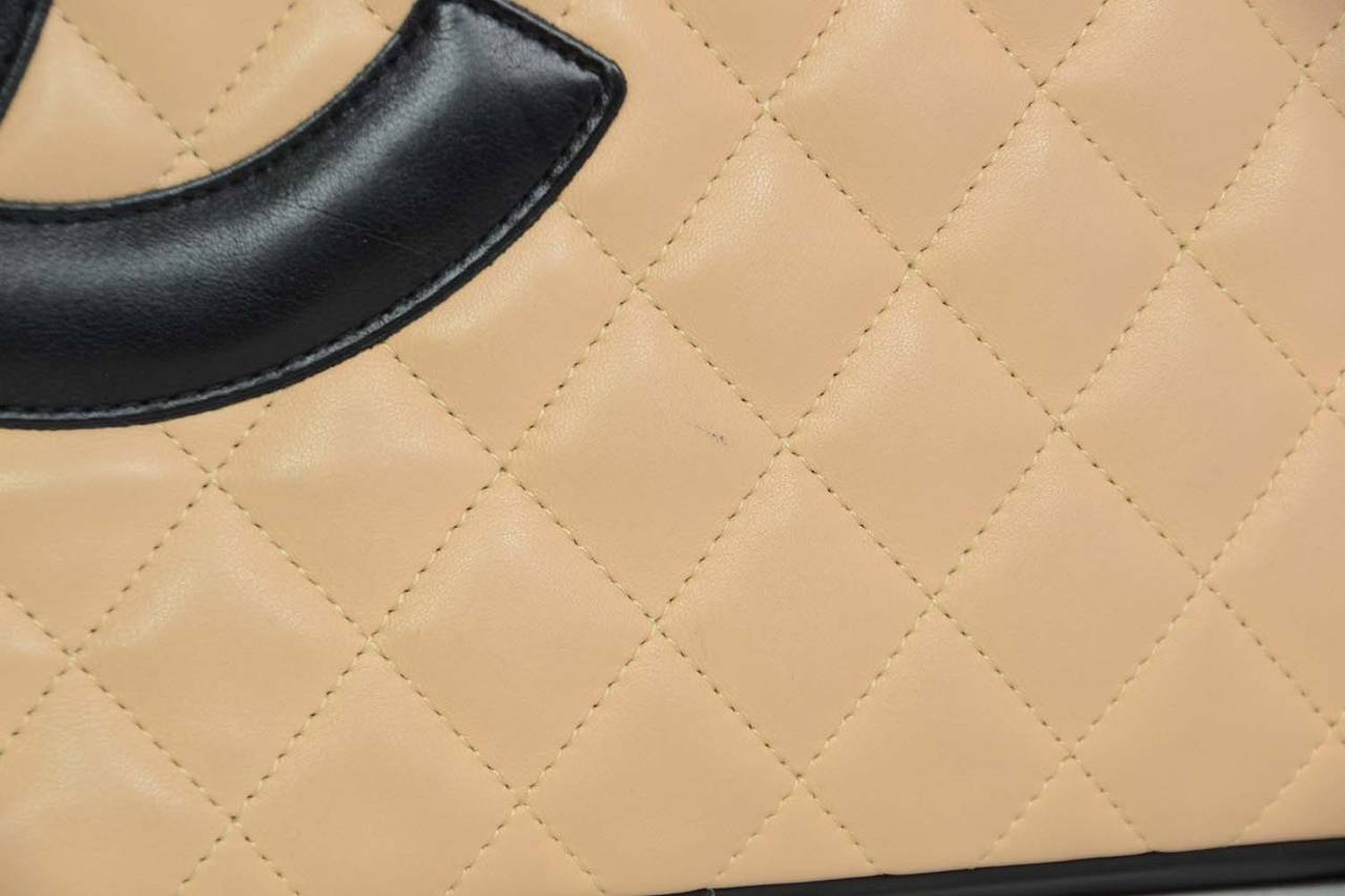 CHANEL Tan/Black Quilted Leather Large Cambon Tote Bag rt $2, 250 1
