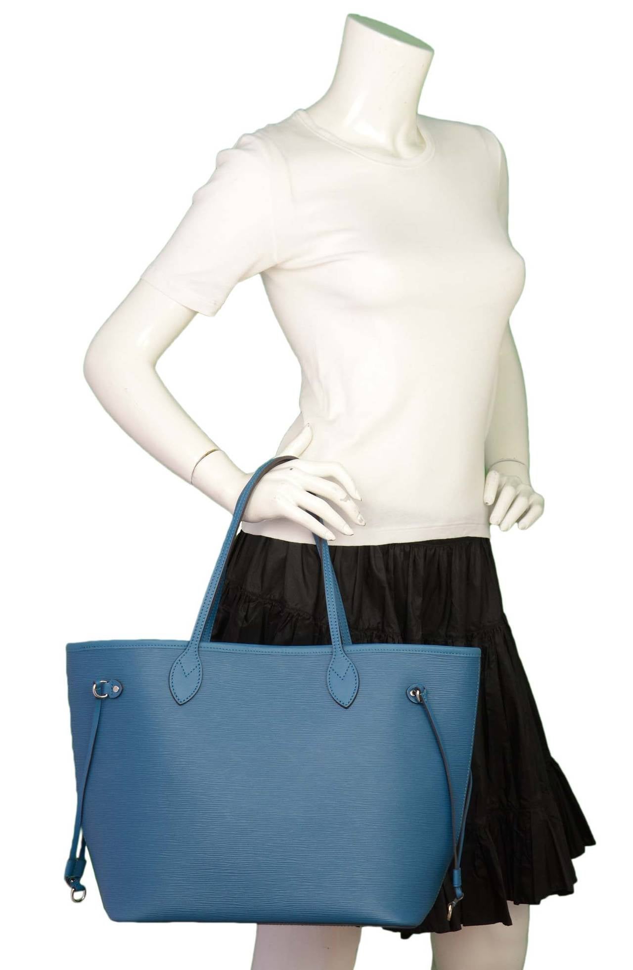 LOUIS VUITTON 2013 Teal Epi Leather Neverfull MM Tote Bag rt $2, 050 5