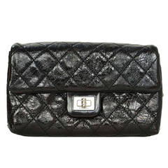 CHANEL Black Quilted Calfskin Reissue Belt Bag sz 85 SHW