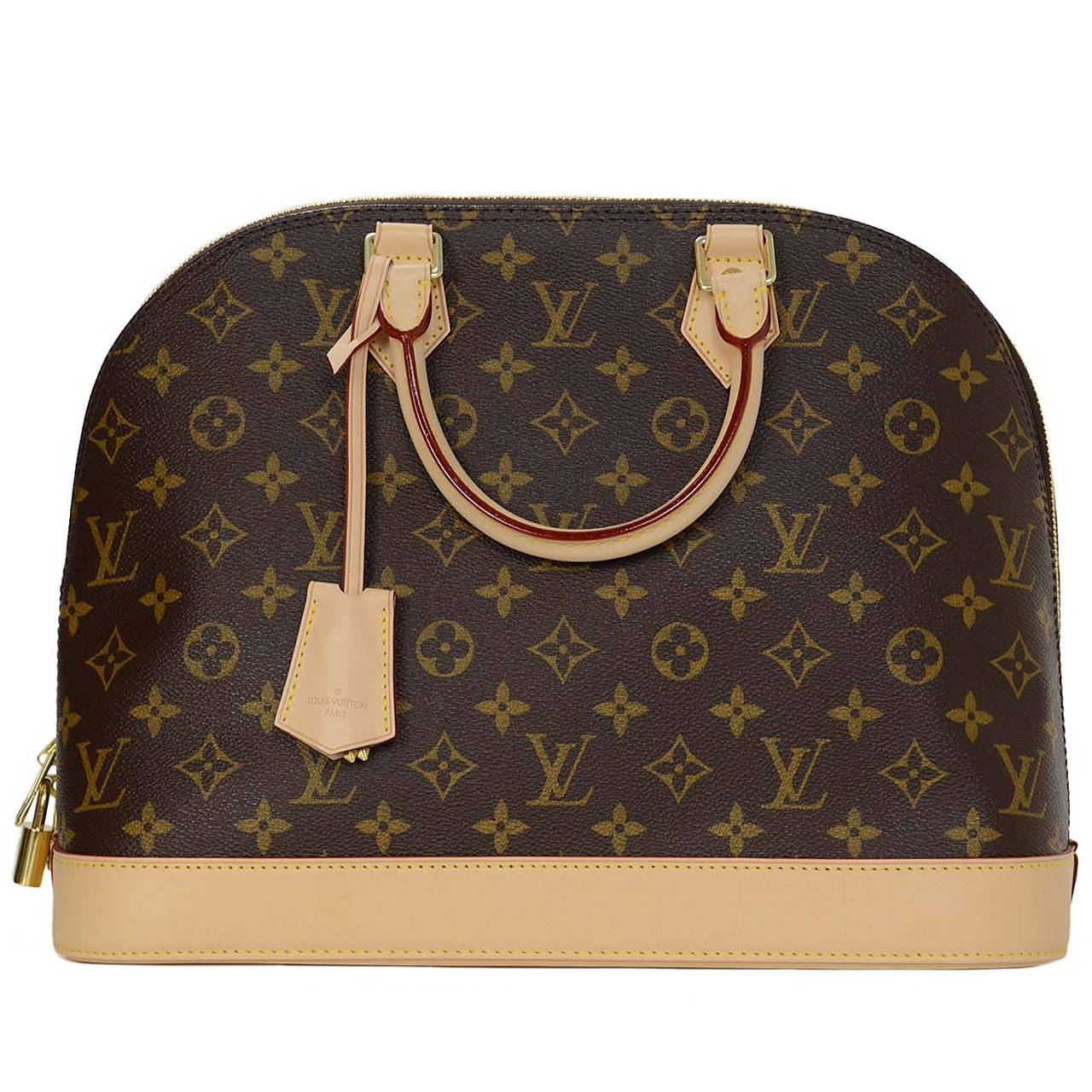 LOUIS VUITTON 2015 Coated Canvas Alma MM Bag rt $1, 810