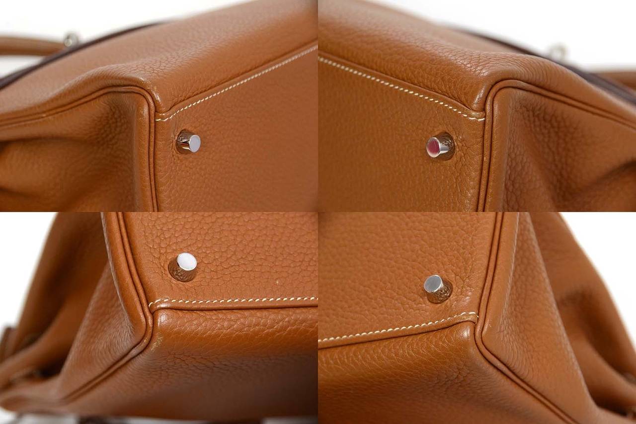 HERMES 2011 Gold Clemence Leather Kelly Bag 32 cm 1
