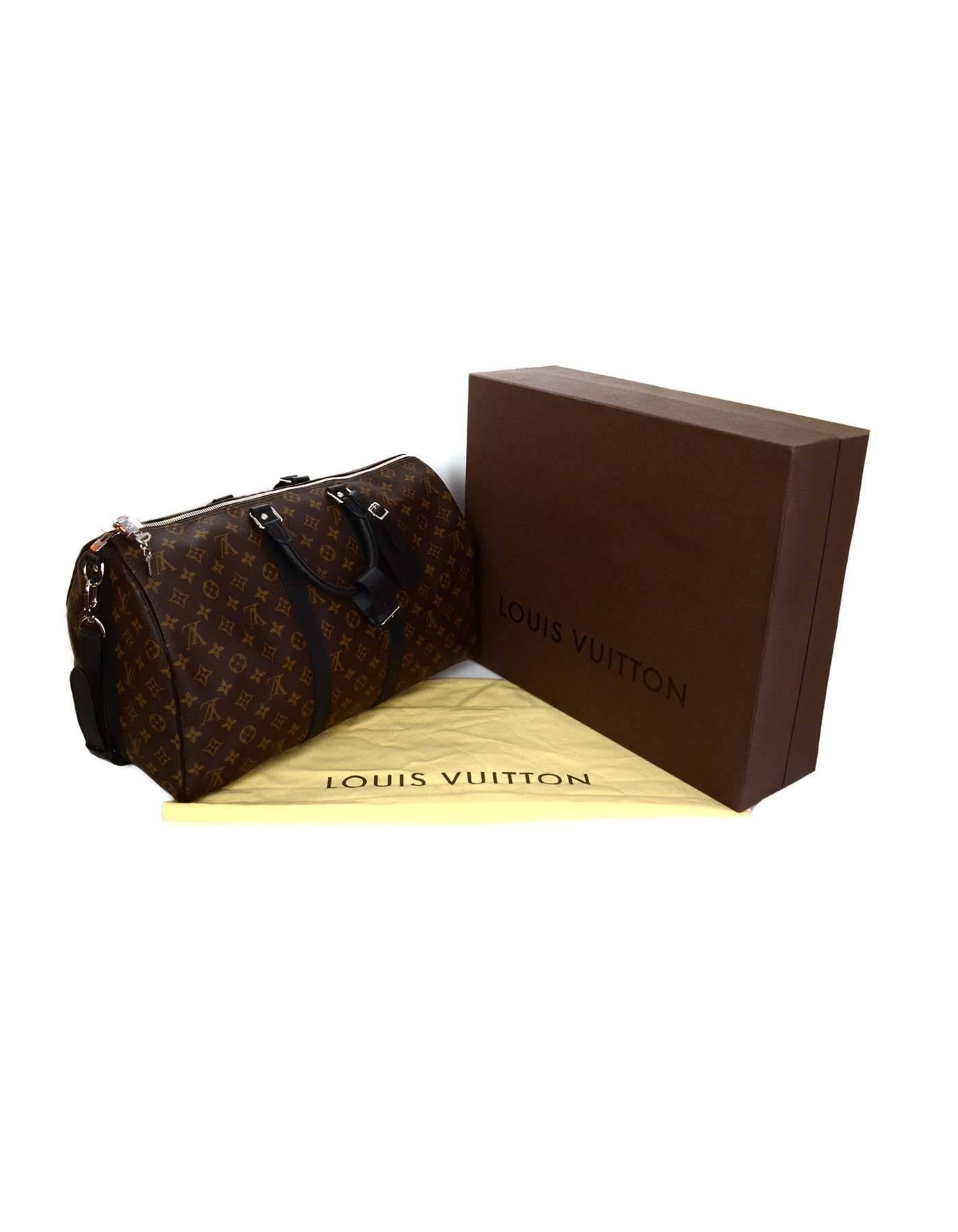 Louis Vuitton Monogram Keepall Bandouliere 45 Luggage SHW 3