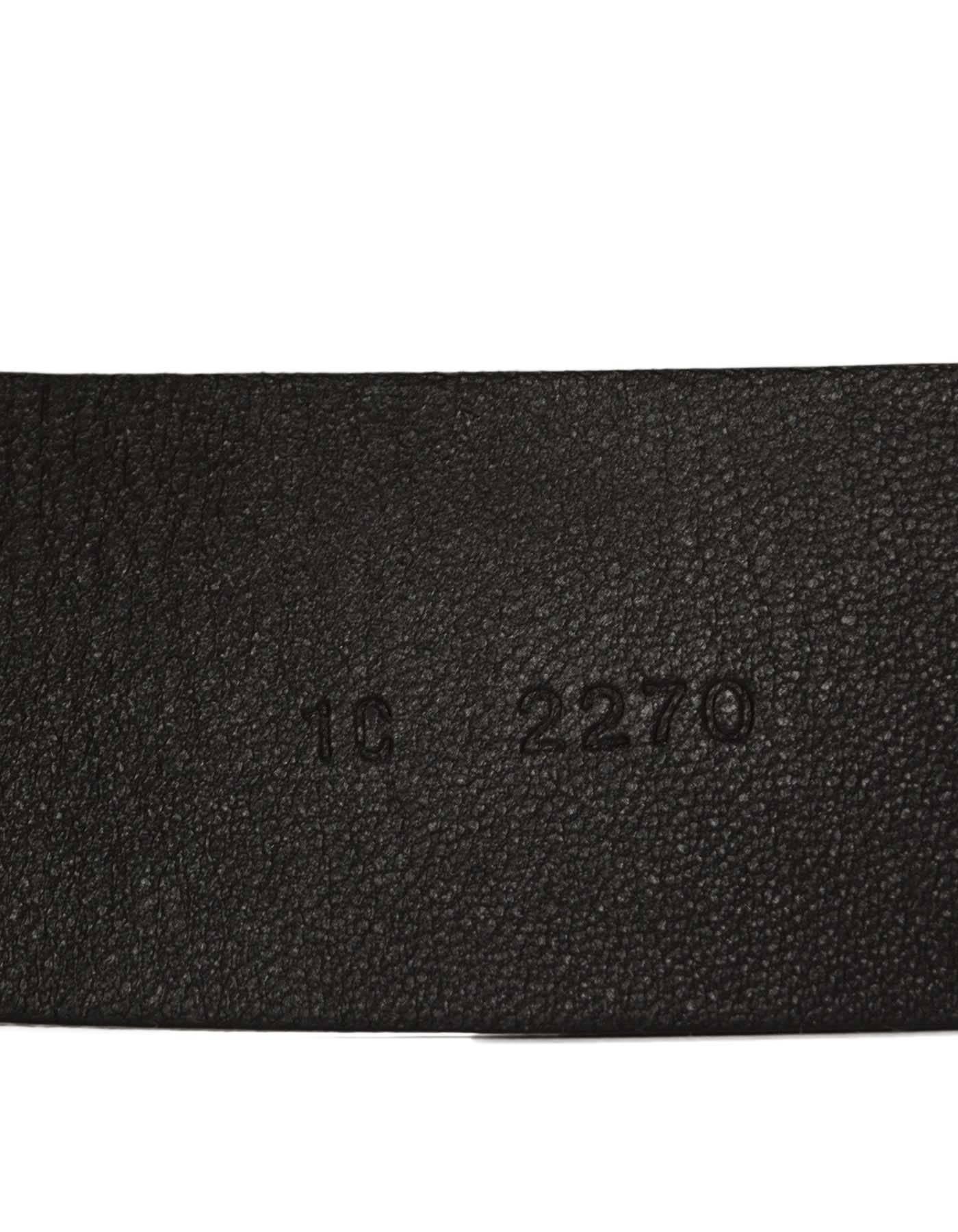 Prada Black Leather Belt sz 85 SHW 2