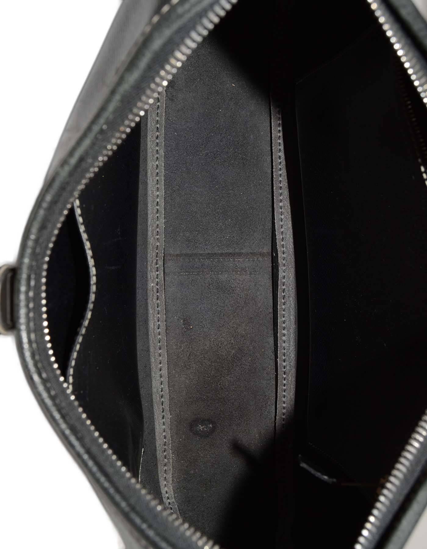 Hermes Black Epsom Leather 31cm Trim Shoulder Bag PHW 2