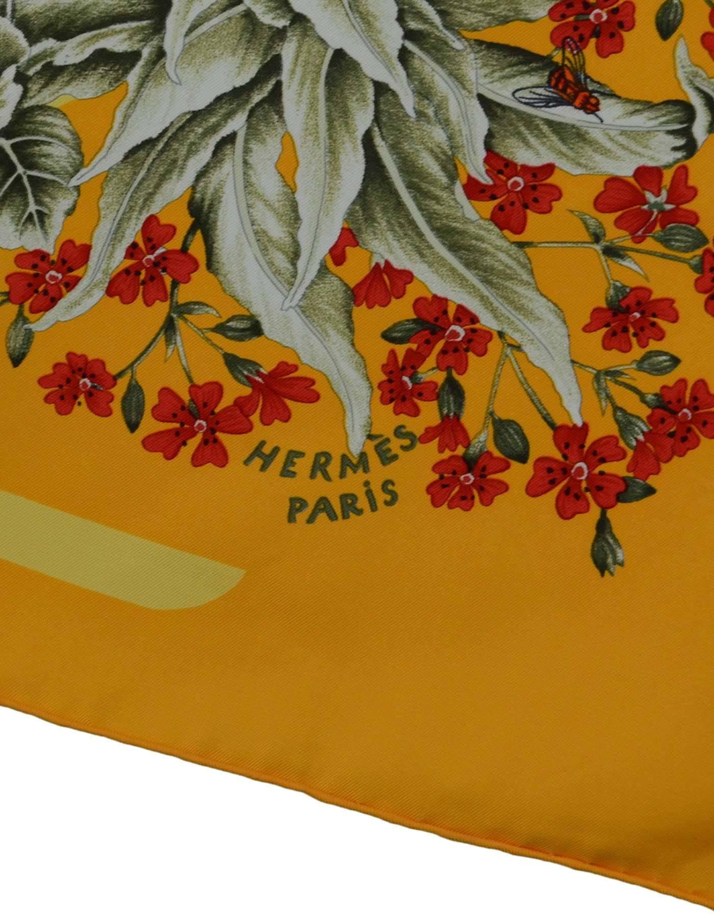 hermes flower scarf