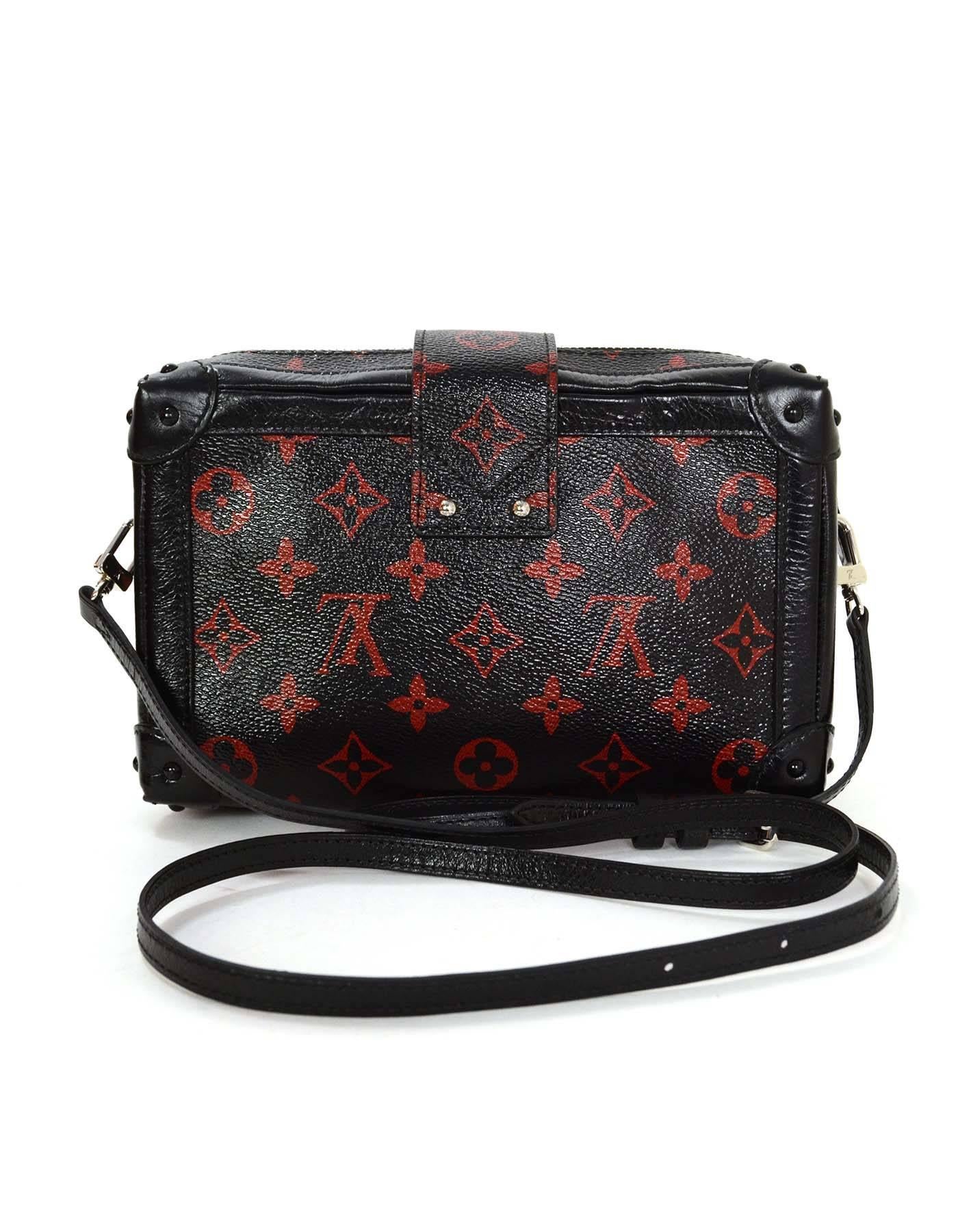 Black Louis Vuitton RARE Ltd Ed. Petite Malle Monogram Infrarouge MM Bag SHW