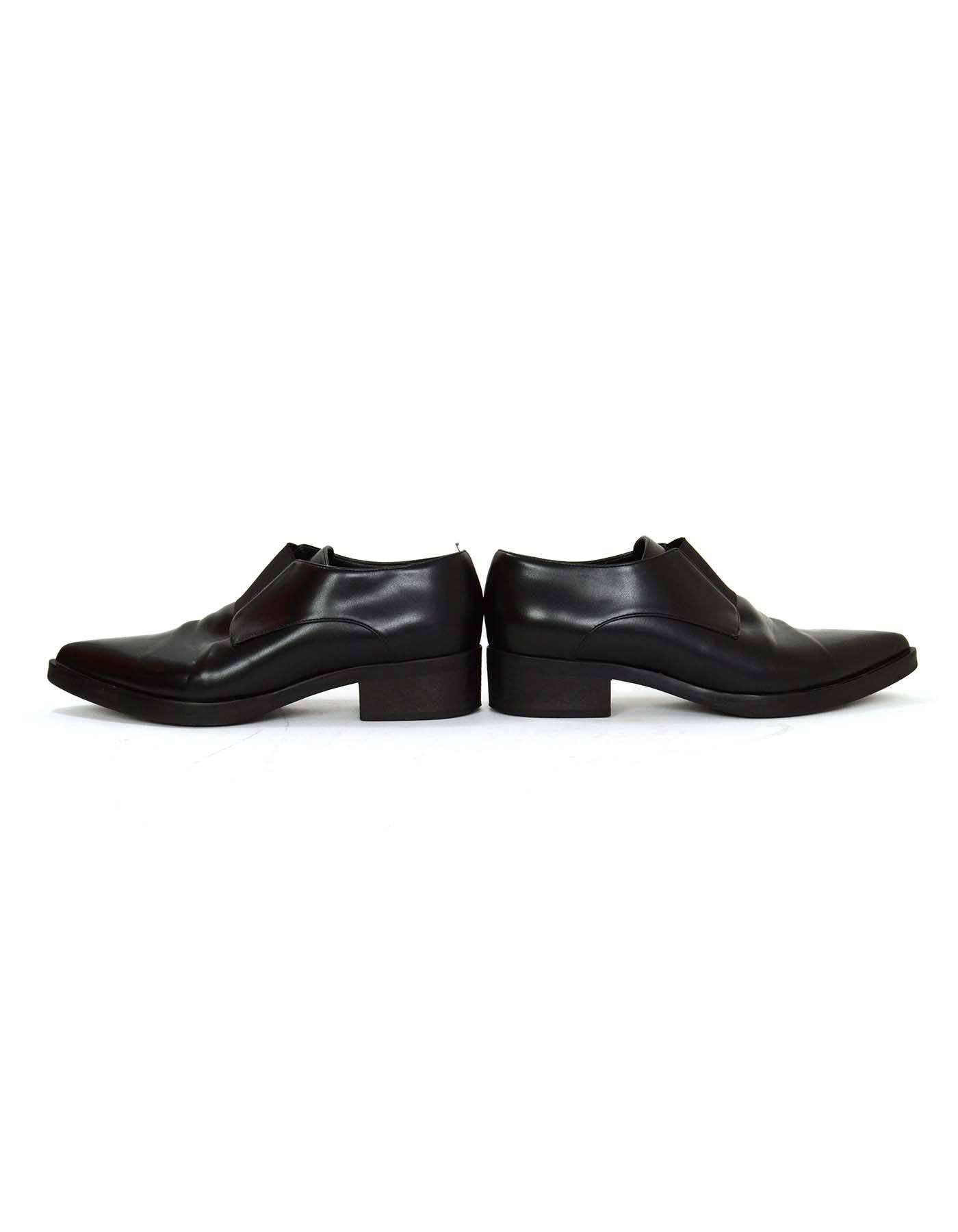 Stella McCartney Black Pointed Toe Tuxedo Shoes sz 37 2