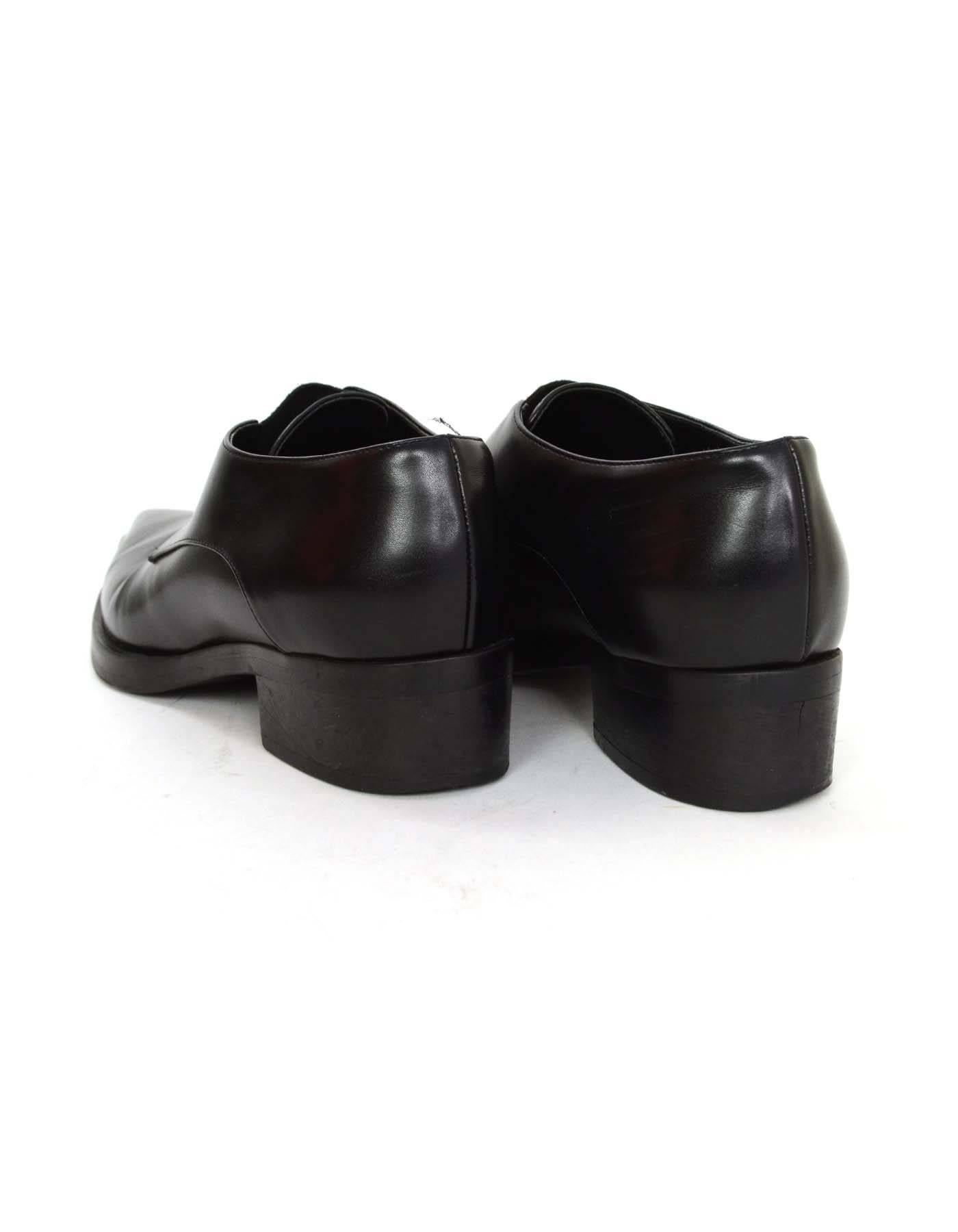 Stella McCartney Black Pointed Toe Tuxedo Shoes sz 37 1