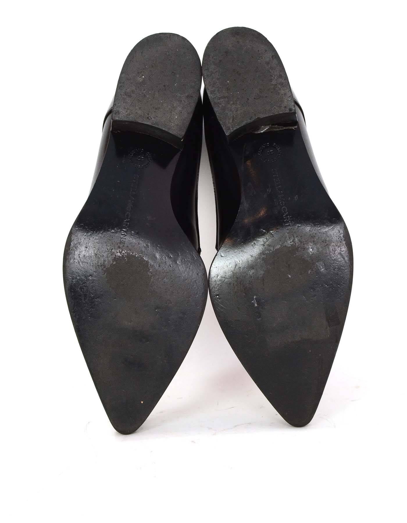 Stella McCartney Black Pointed Toe Tuxedo Shoes sz 37 3