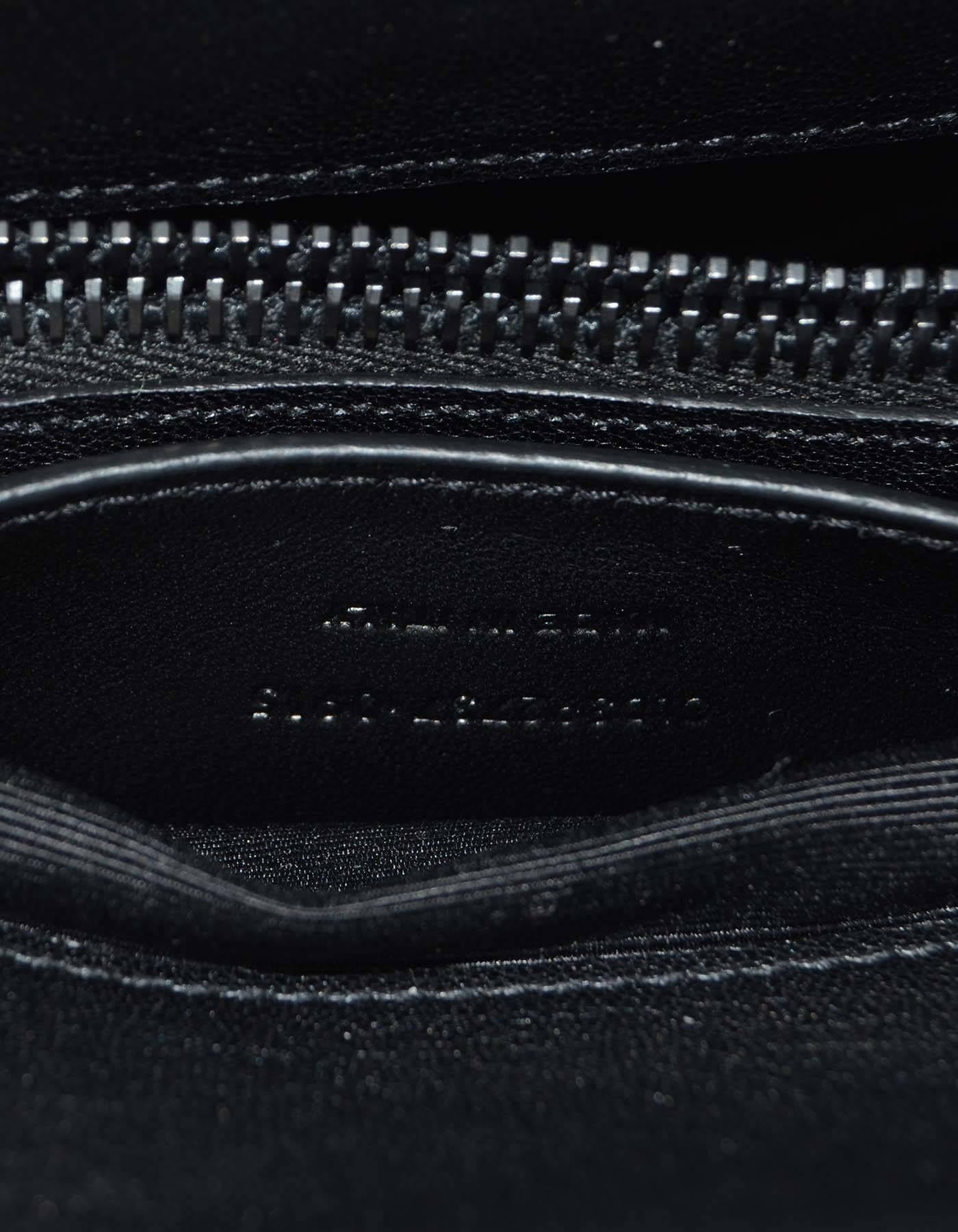 Saint Laurent Black Leather Chevron College Classic Medium Bag BHW 1