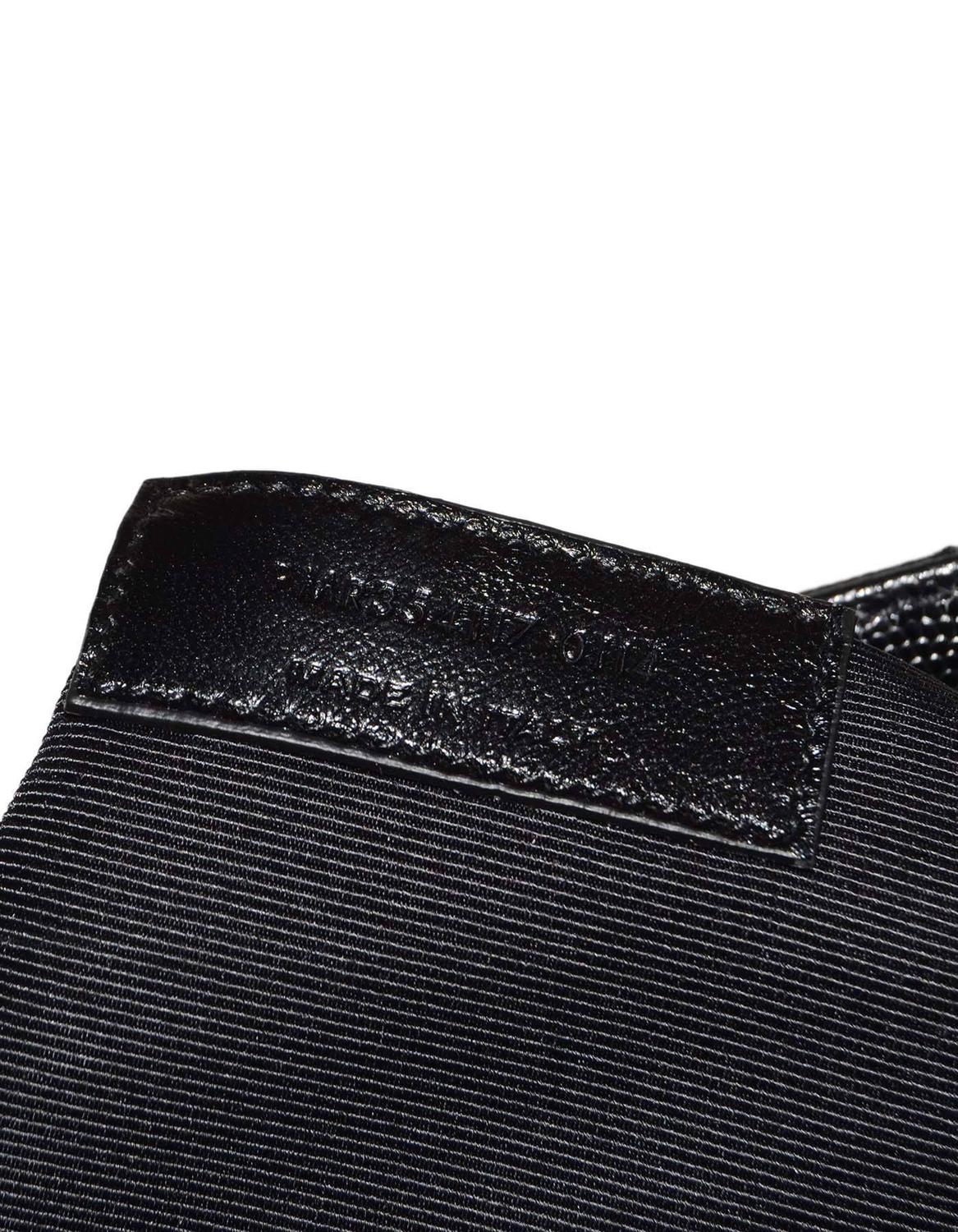 Saint Laurent Black Leather Chevron Monogram Shopper Tote Bag GHW For ...
