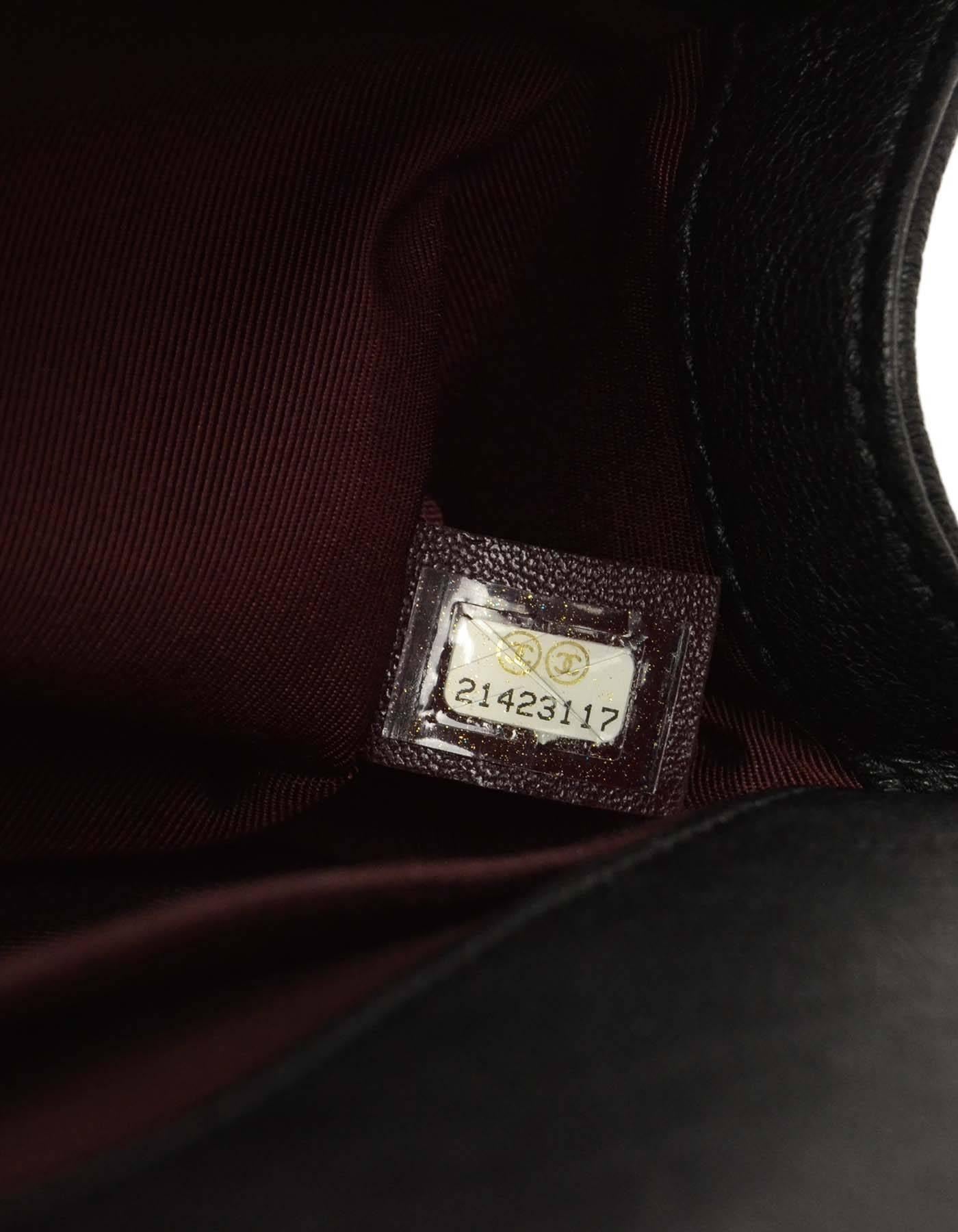 Women's Chanel Limited Edition Black Distressed Leather Studded Medium Boy Bag SHW