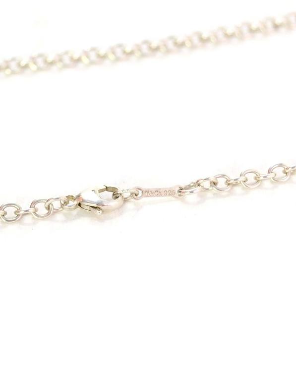 Tiffany and Co. Sterling and Red Heart Printed Pendant Necklace For