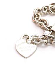 Tiffany & Co. Sterling Heart & Anchor Lock Charm Bracelet