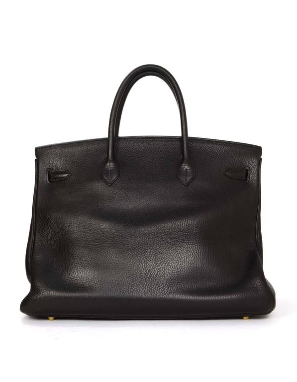 Hermes Black Ardennes Leather 40cm Birkin Bag GHW For Sale at 1stDibs