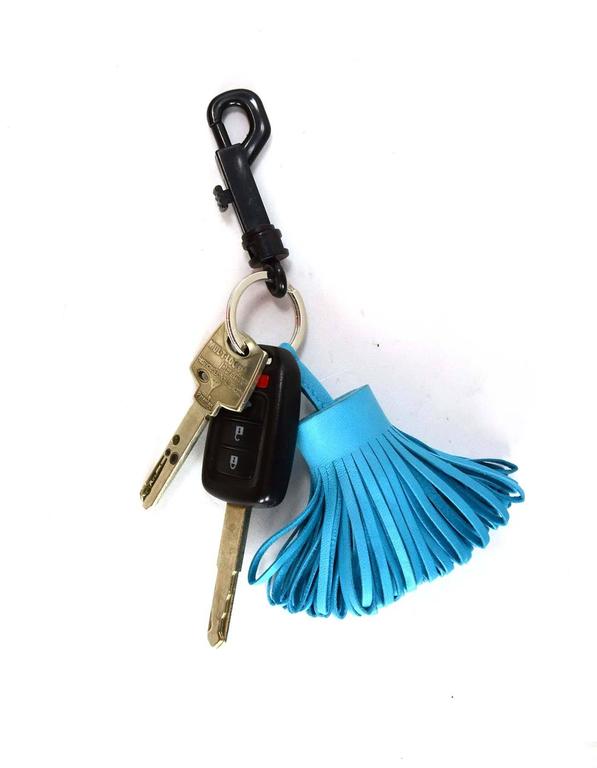 Hermes Turquoise Carmen Tassel Key Ring For Sale at 1stDibs