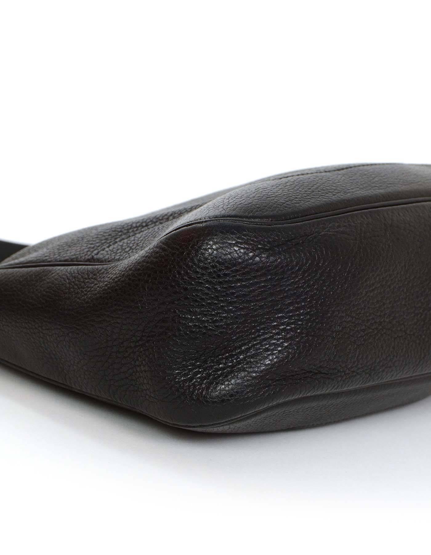 Women's Hermes '98 Black Clemence 31CM Trim Shoulder Bag PHW
