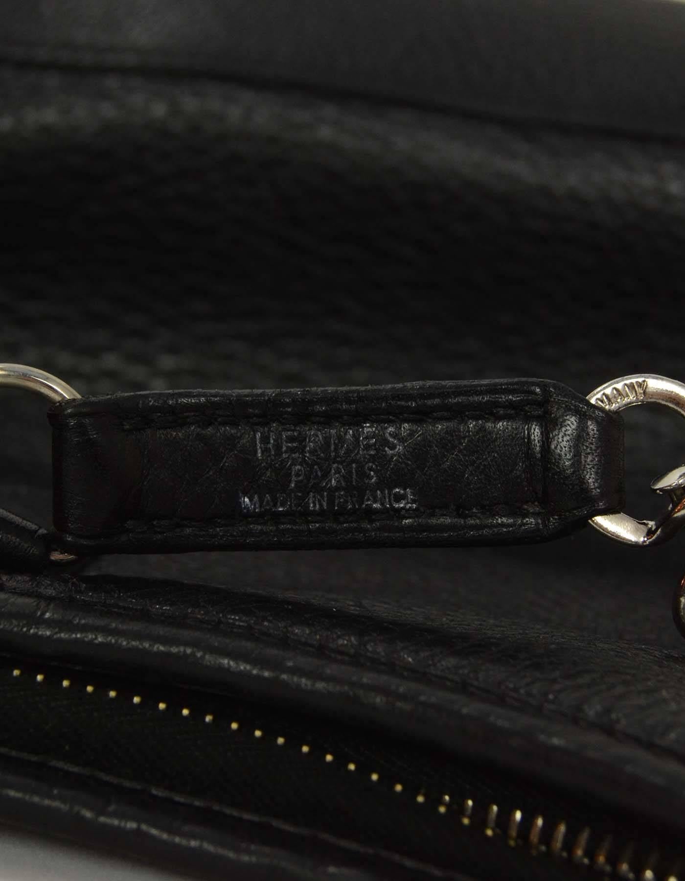 Hermes '98 Black Clemence 31CM Trim Shoulder Bag PHW 3