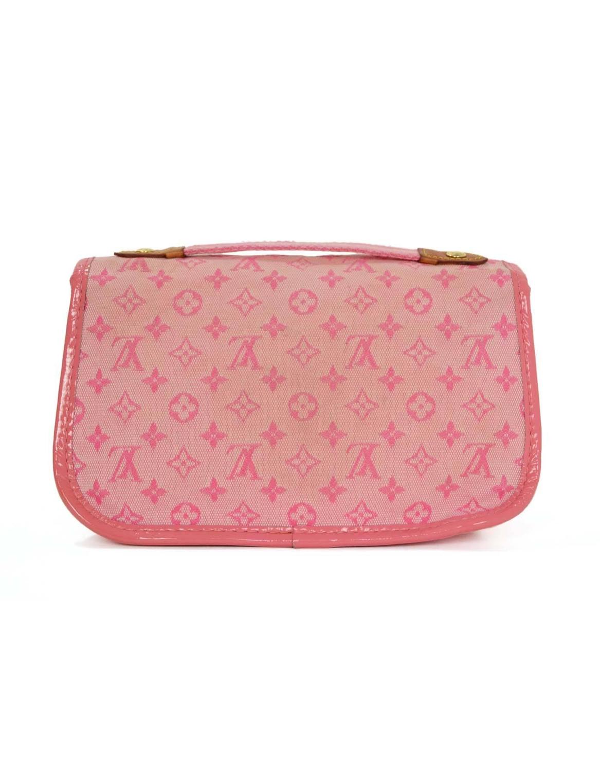Louis Vuitton Pink Mini Lin Mary Kate Pochette GHW For Sale at 1stdibs