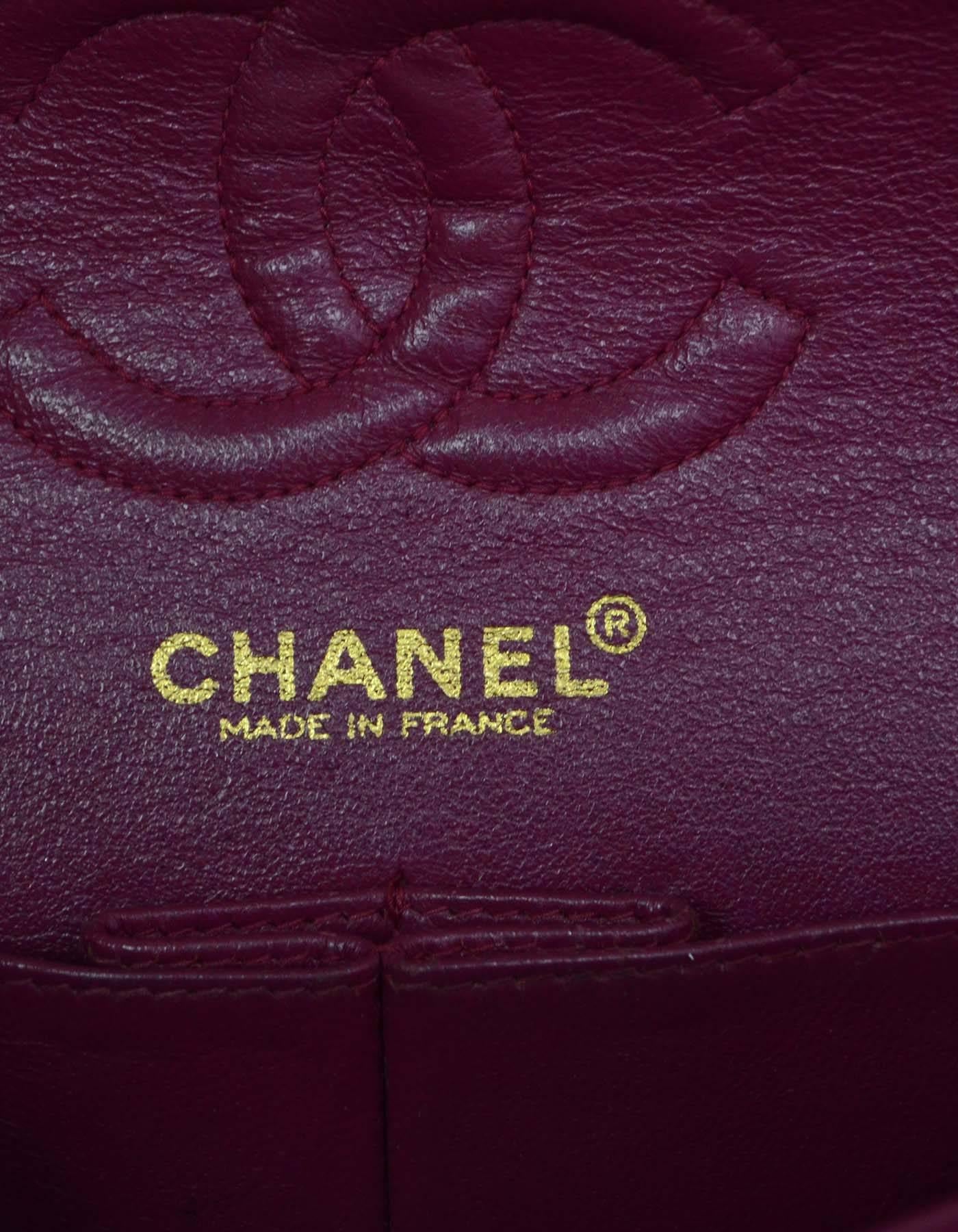 Chanel Burgundy Jersey Double Flap 9