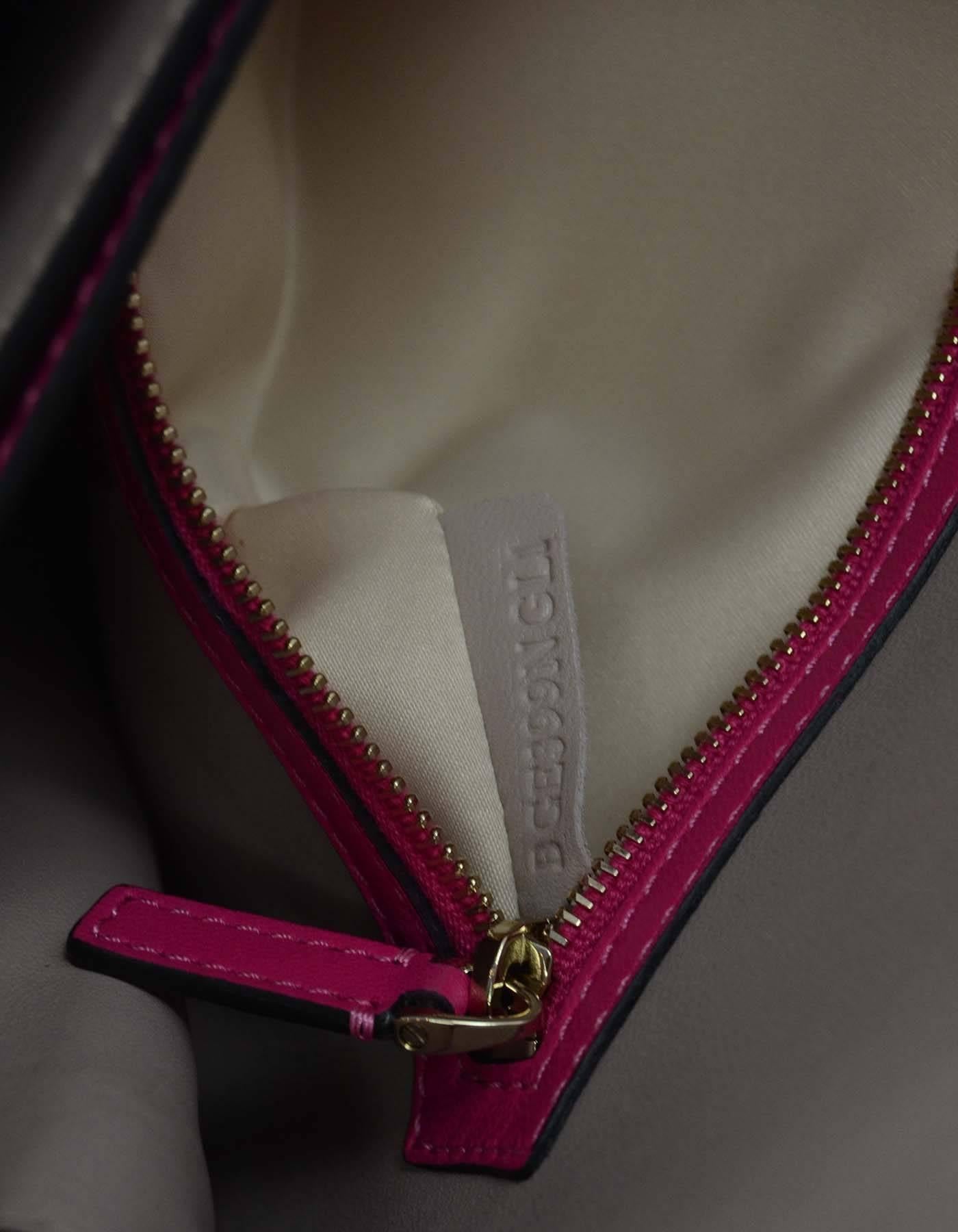 Valentino Hot Pink Leather Rockstud Flap Wristlet Clutch Bag SHW rt. $1, 695 3