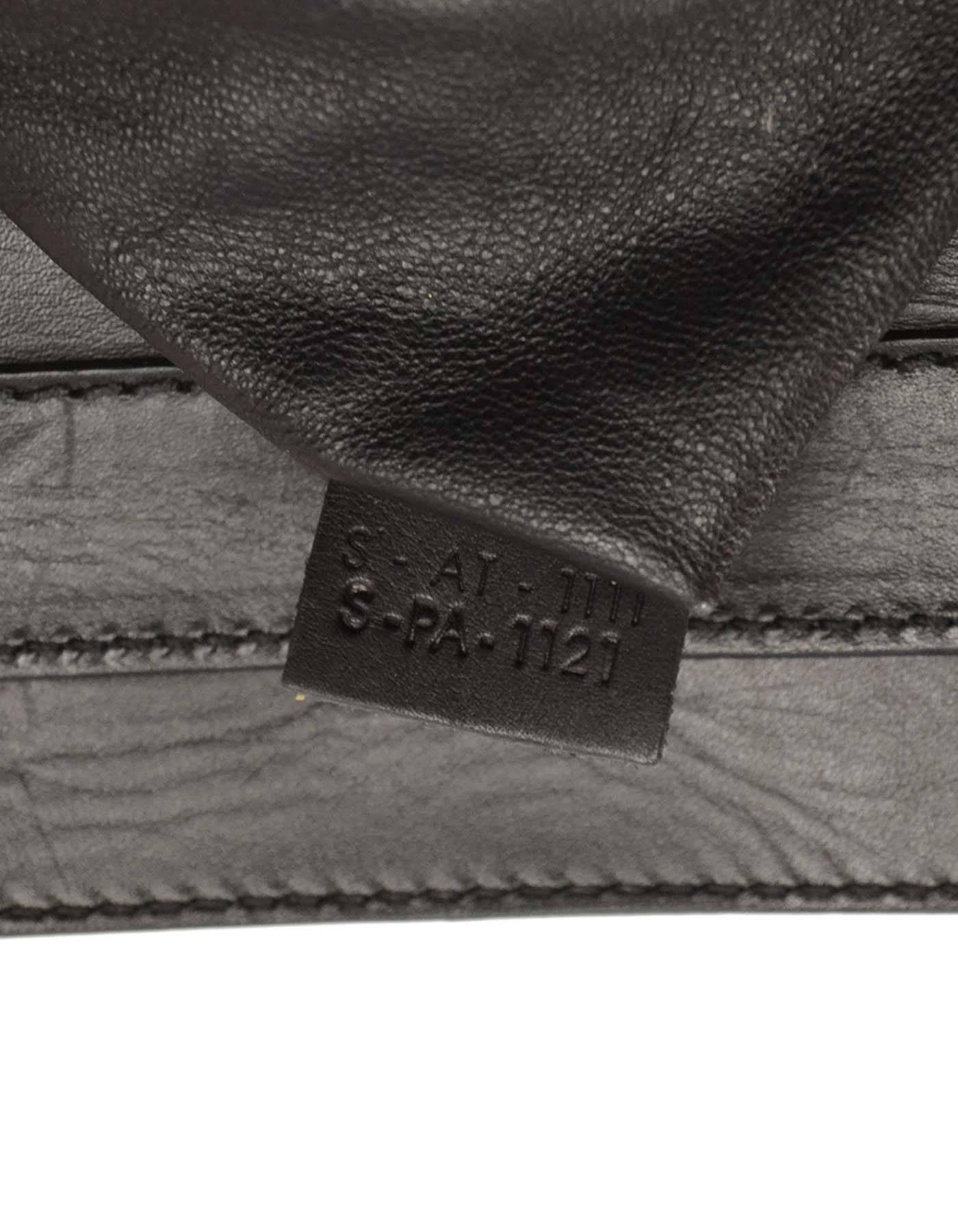 Celine Ivory & Black Canvas/Leather Mini Luggage Tote Bag GHW 2