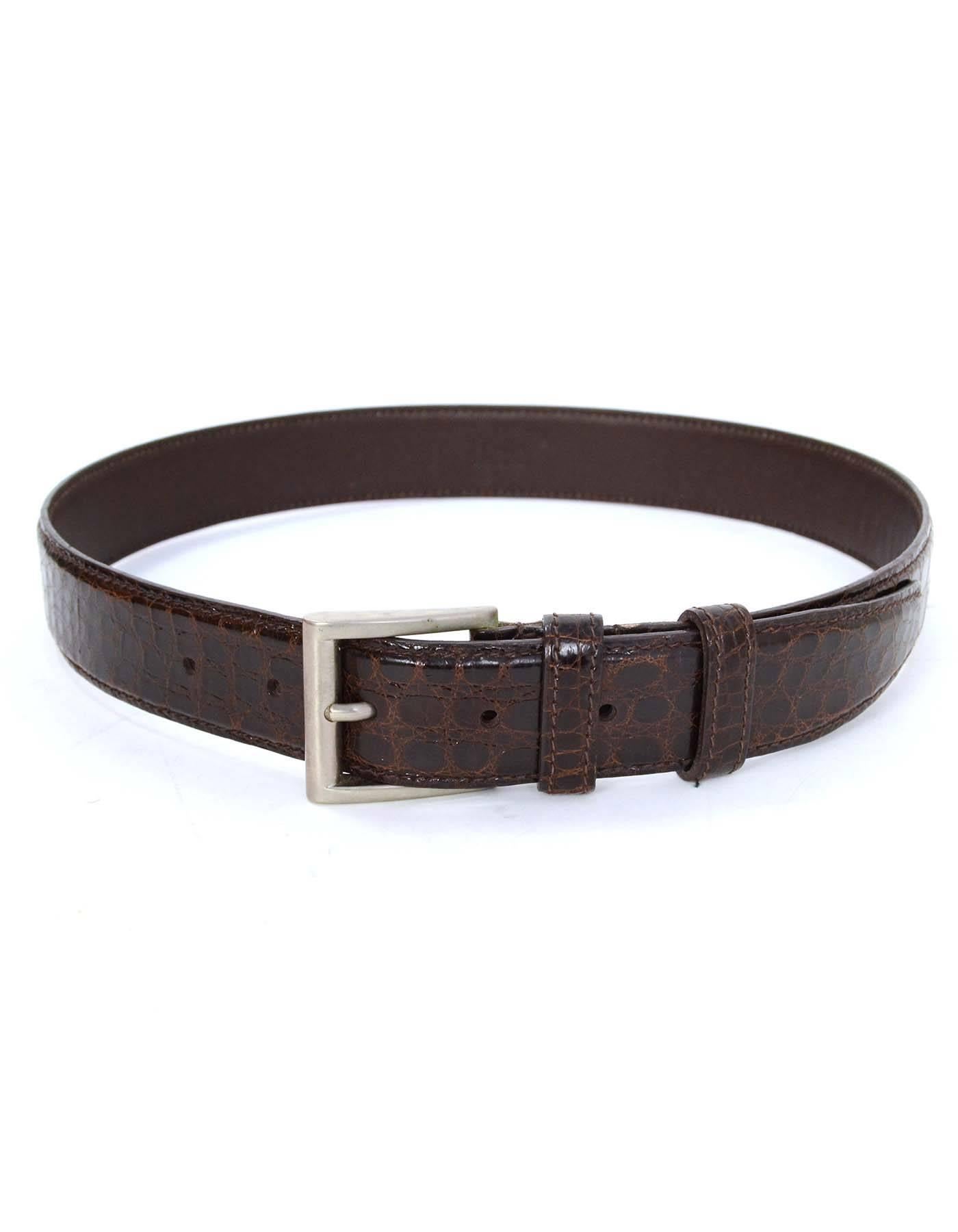 prada crocodile belt