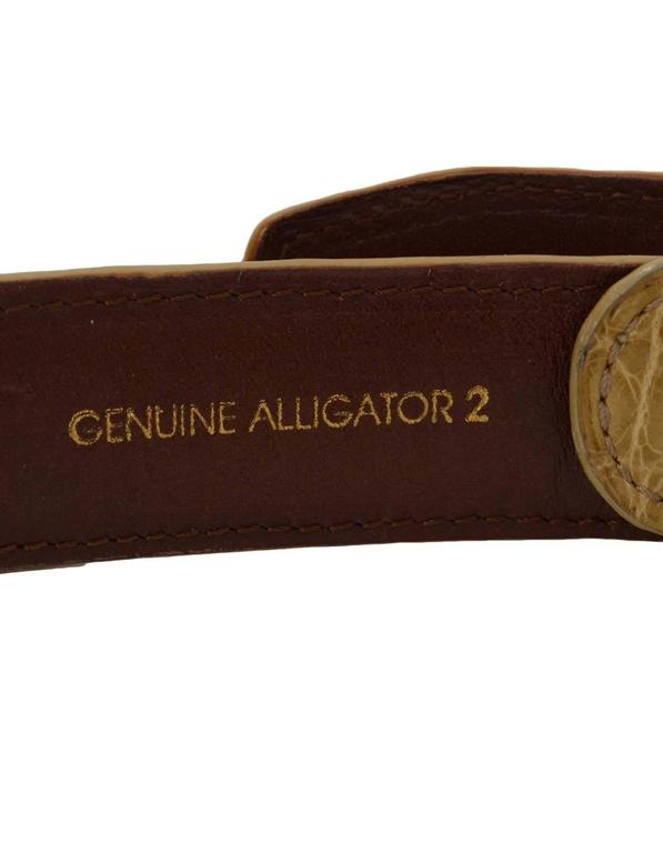 Kieselstein-Cord Beige Alligator Skin Belt Strap sz 85 at 1stdibs