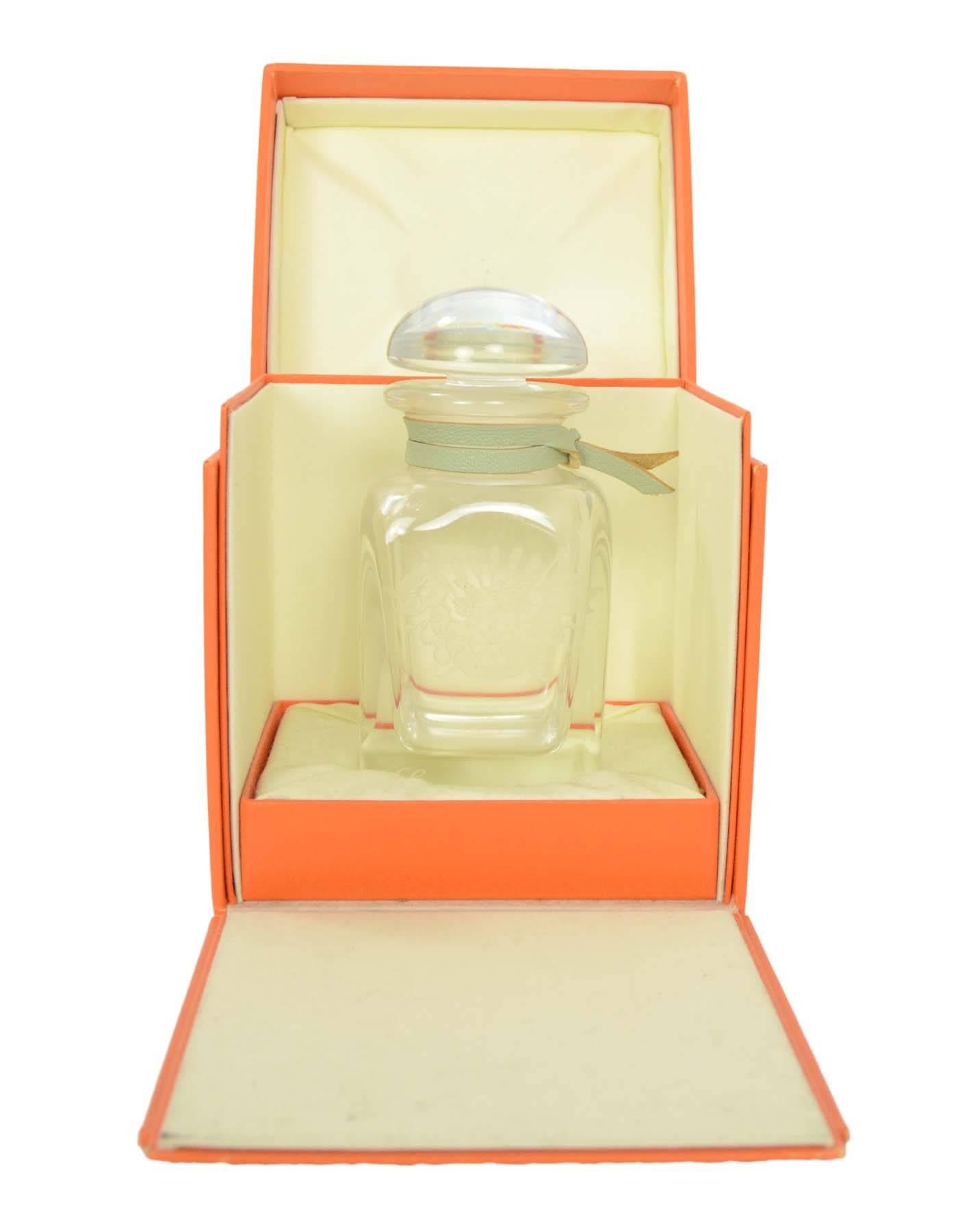 Hermes Ltd Ed. Clear Glass Eau D'Hermes 1995 Perfume Bottle In Excellent Condition In New York, NY