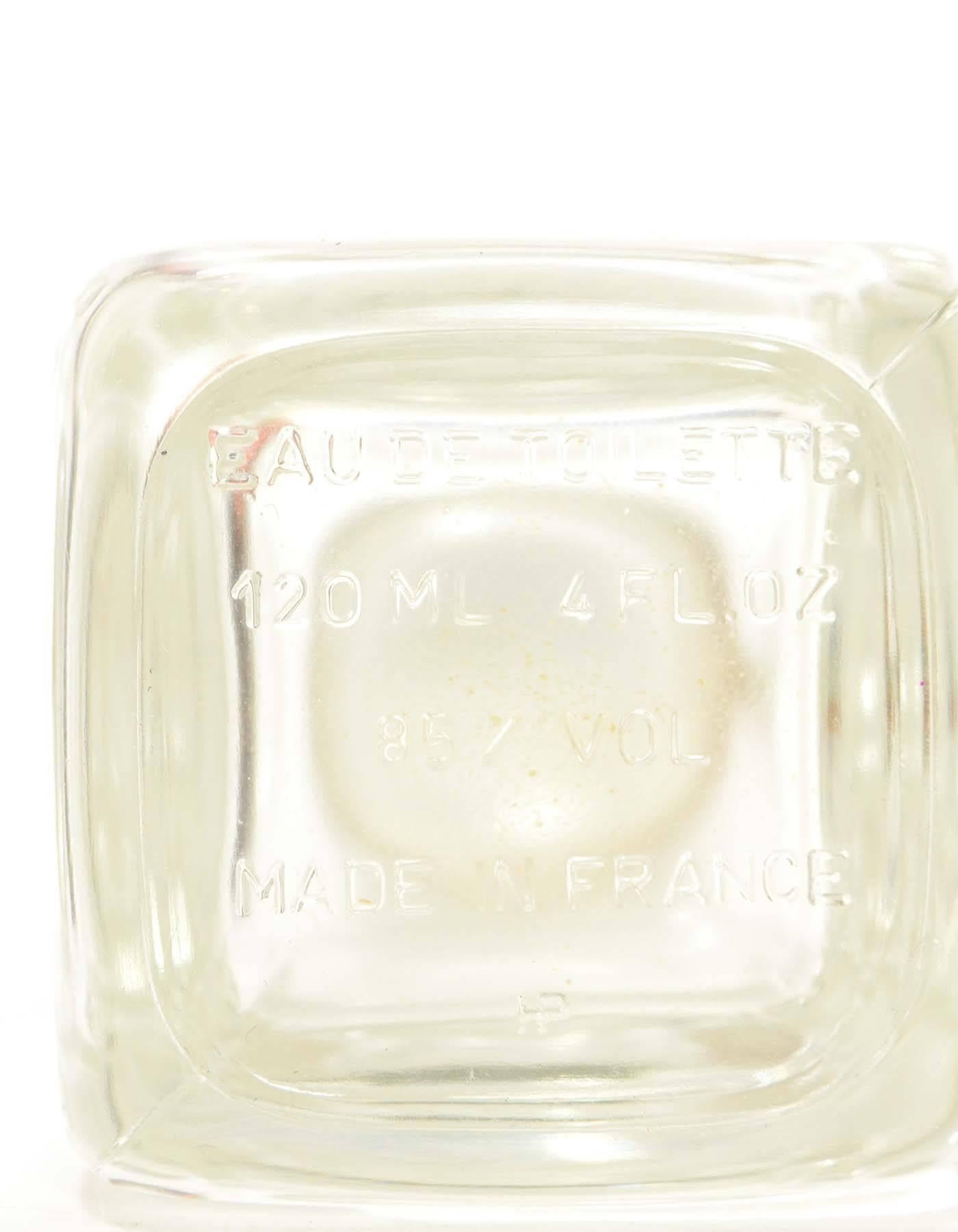 White Hermes Ltd Ed. Clear Glass Eau D'Hermes 1995 Perfume Bottle