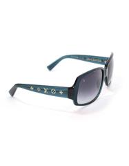 Louis Vuitton Glitter Teal Resin Rectangular Sunglasses