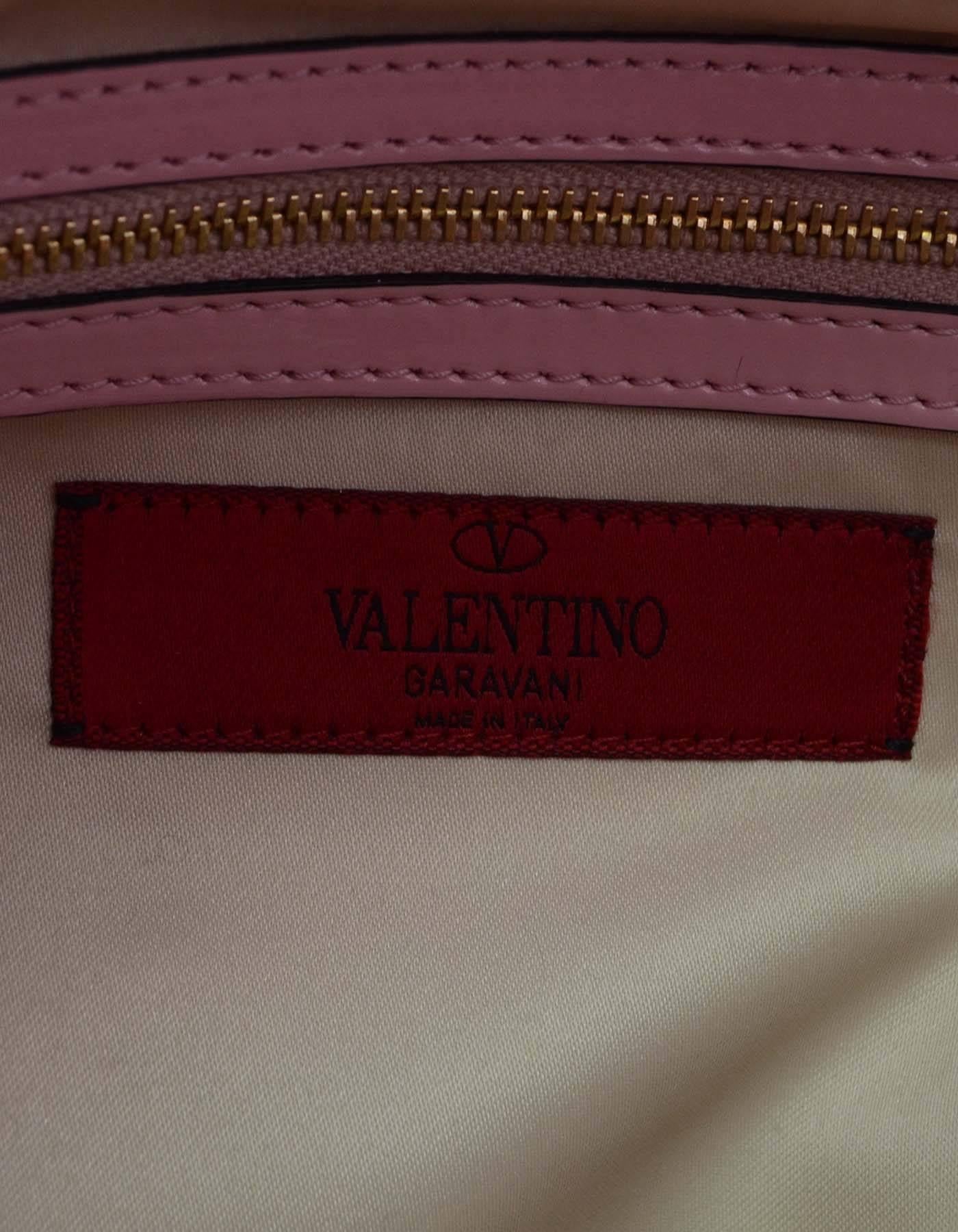 Valentino Pink Patent Large Nuage Bow Shoulder Tote Bag In New Condition In New York, NY