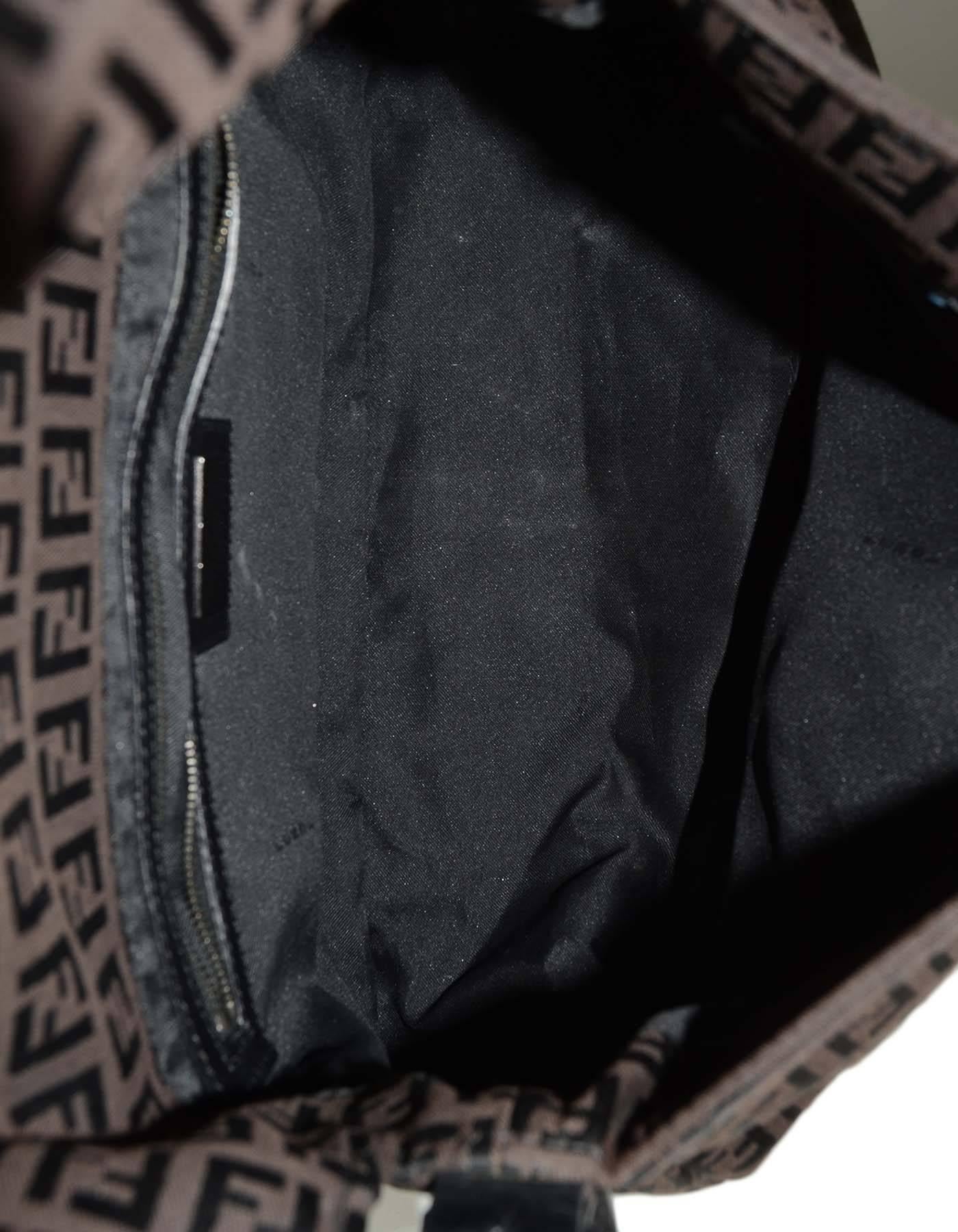 Fendi Brown Zucca Mama Baguette Shoulder Bag SHW 1