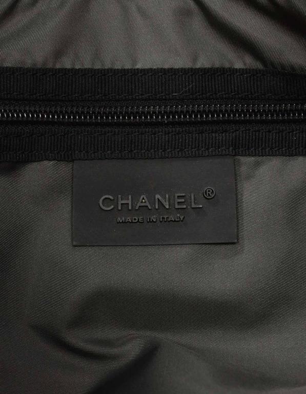 Chanel Extra Large Black Canvas CC Messenger Crossbody Bag For Sale at 1stdibs