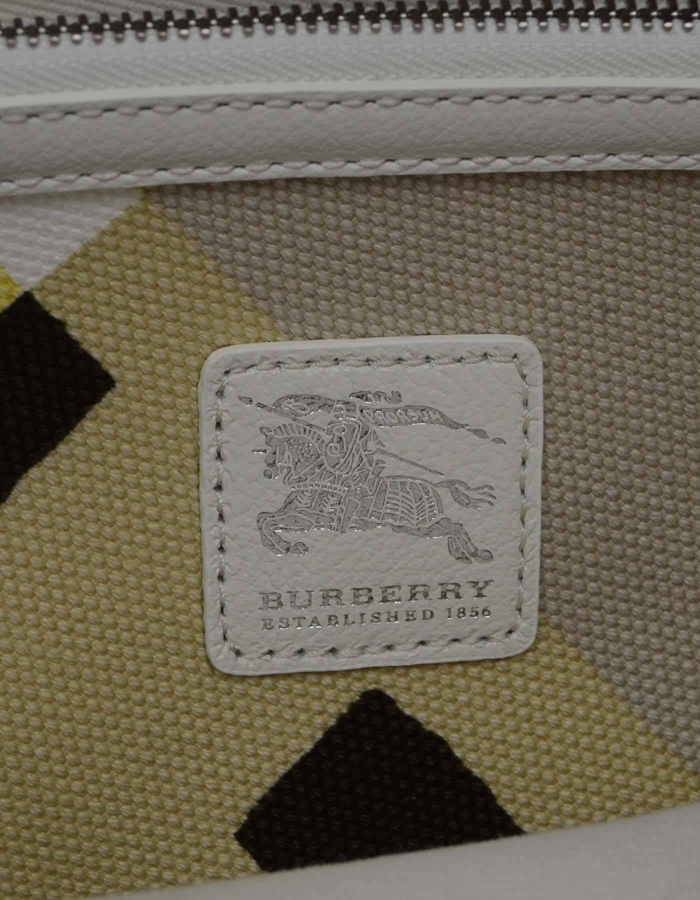 Burberry New Multi-Colored Printed Canvas Tote Bag SHW 2