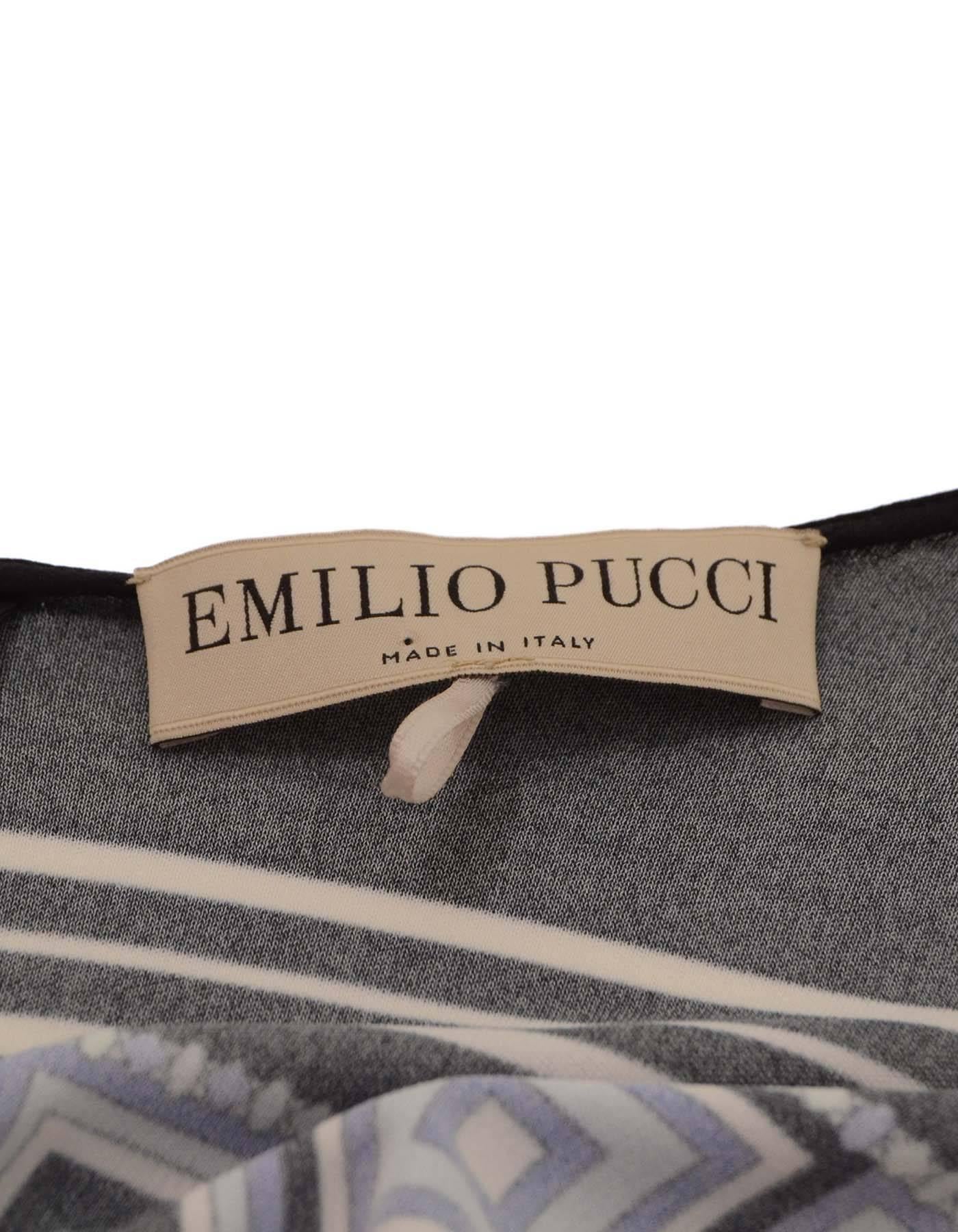 Emilio Pucci New Multi-Colored Printed Jersey Romper sz 4 In New Condition In New York, NY