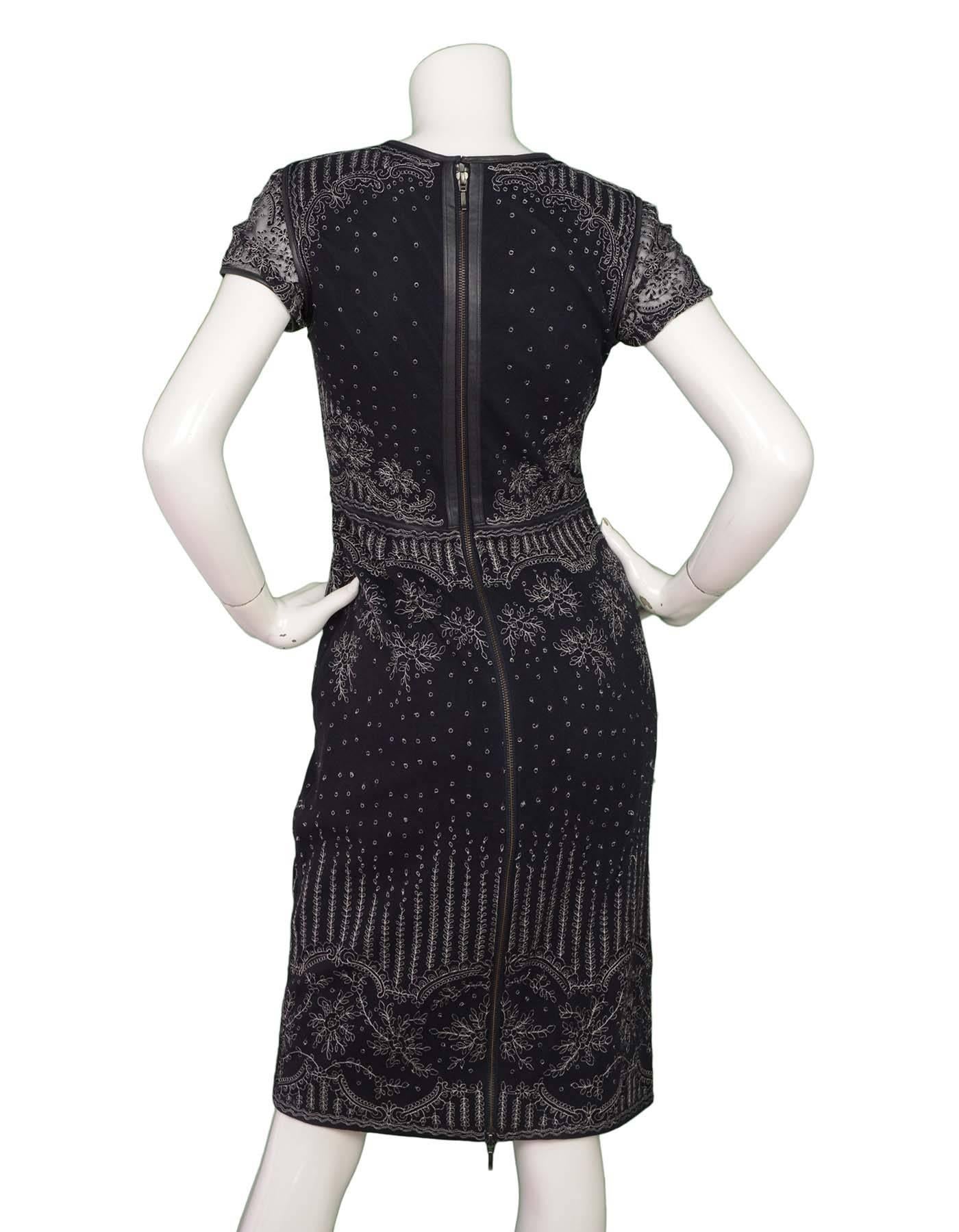 Black Catherine Deane Navy Lace Dress sz 6