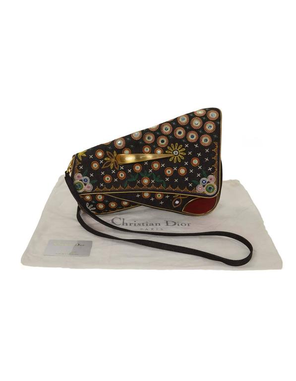 Christian Dior Demin Trailer Embroidered Crossbody GHW at 1stDibs