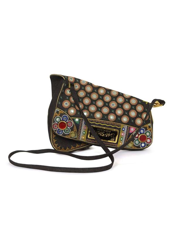 Christian Dior Demin Trailer Embroidered Crossbody GHW at 1stDibs