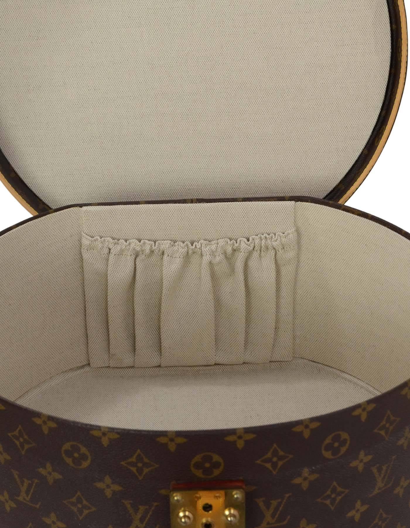 Black Louis Vuitton Monogram 40cm Boite Chapeaux Ronde Hat Box GHW