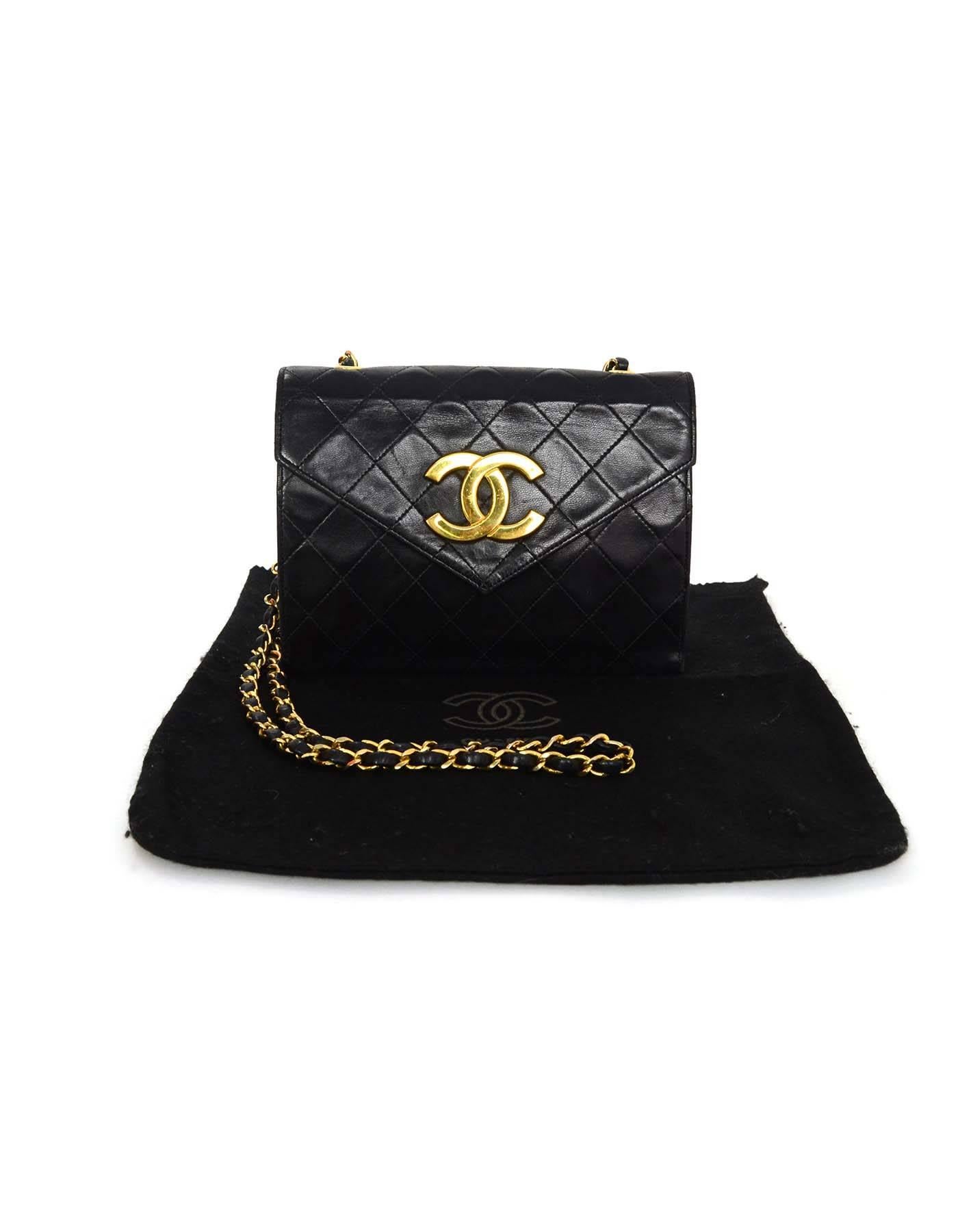 Chanel Vintage '88 Black Quilted CC Flap Crossbody Bag GHW 5