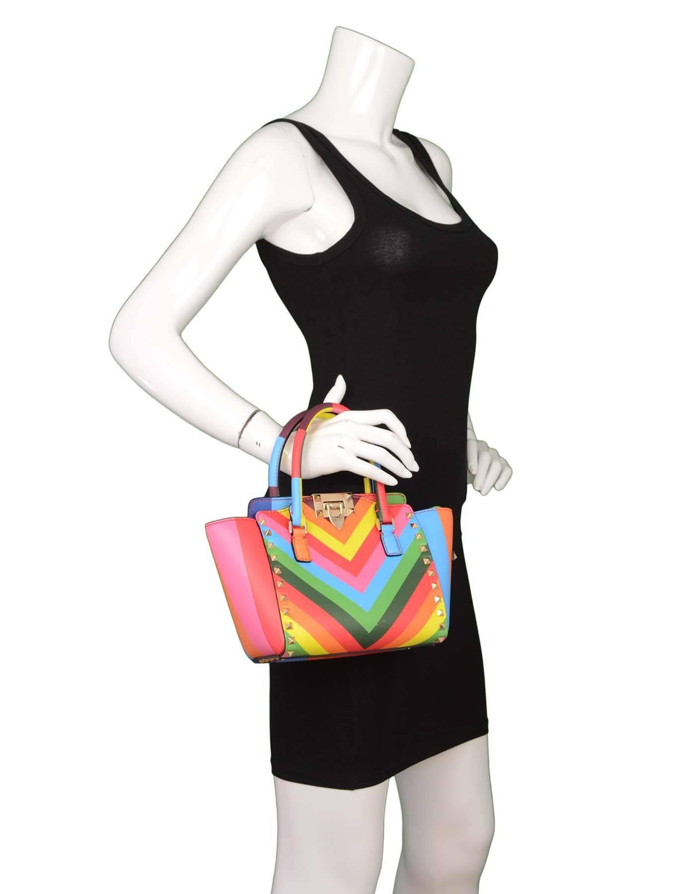 Valentino Multi-Colored Rainbow Micro Mini Rockstud Crossbody Bag GHW rt. $2, 175 3