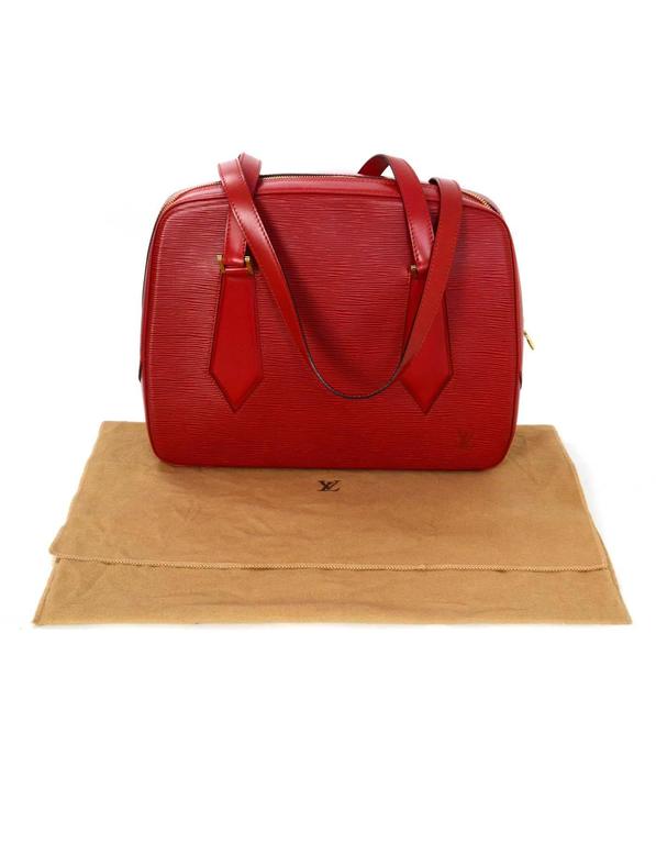 Louis Vuitton Red Epi Leather Voltaire Tote Bag - Yoogi's Closet