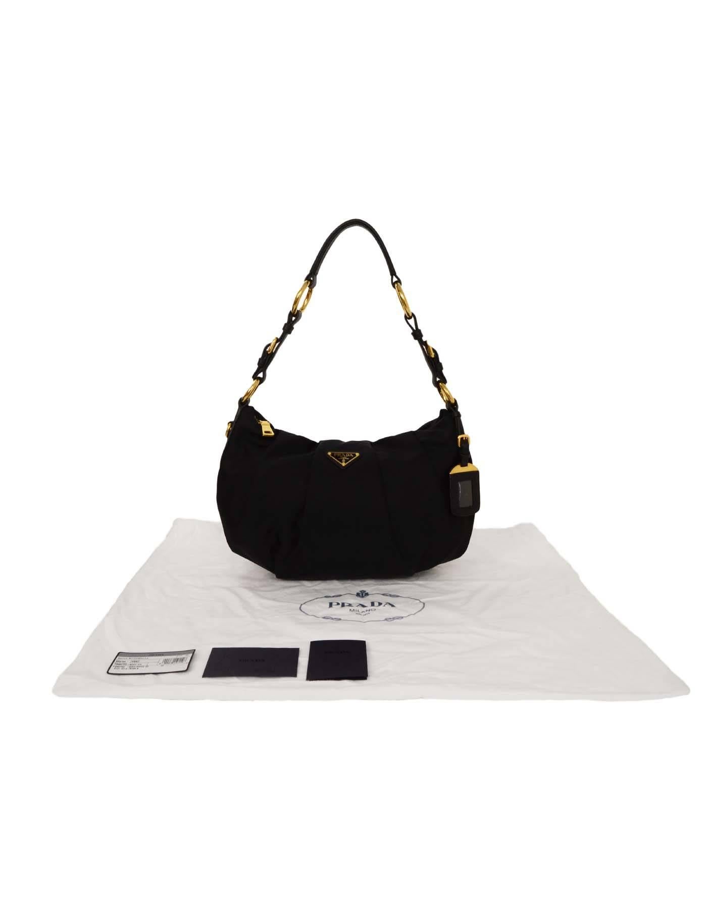 Prada Black Nylon Shoulder Bag GHW 5